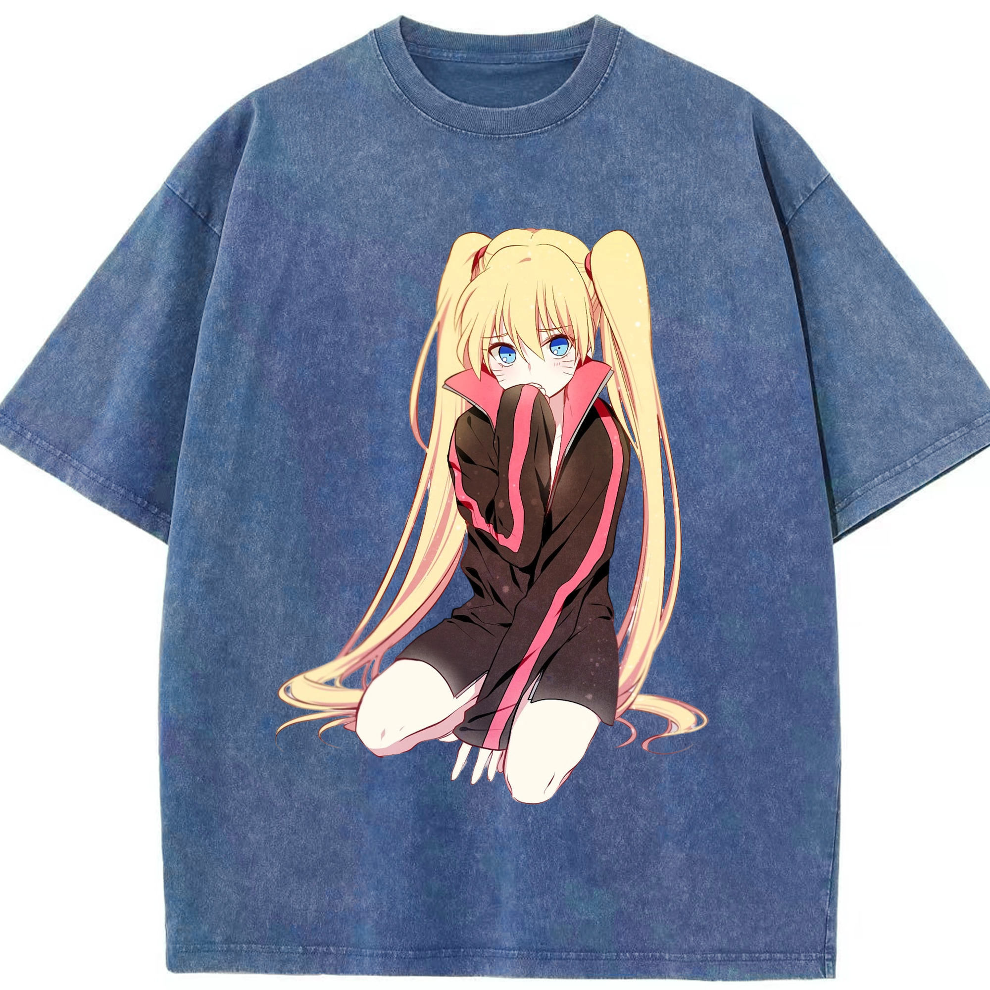 （画像用） NARUTO -ナルト- うずまき ナルト Uzumaki Naruto 綿100% ヴィンテージ風 半袖Tシャツ（フロントプリント）