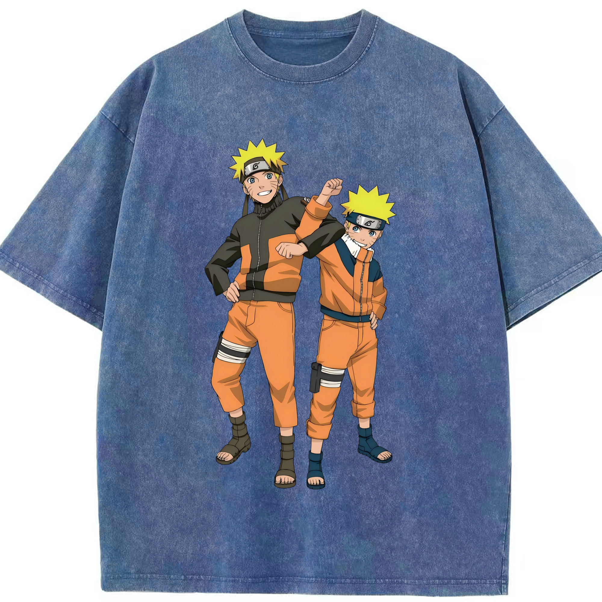 （画像用） NARUTO -ナルト- うずまき ナルト Uzumaki Naruto 綿100% ヴィンテージ風 半袖Tシャツ（フロントプリント）