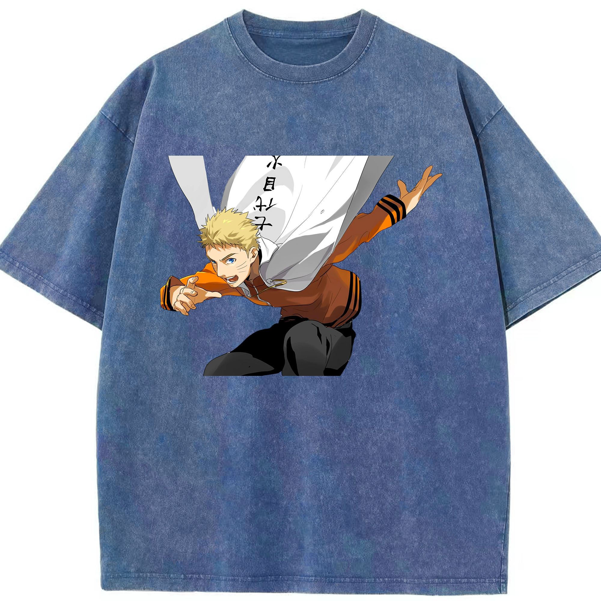 （画像用） NARUTO -ナルト- うずまき ナルト Uzumaki Naruto 綿100% ヴィンテージ風 半袖Tシャツ（フロントプリント）