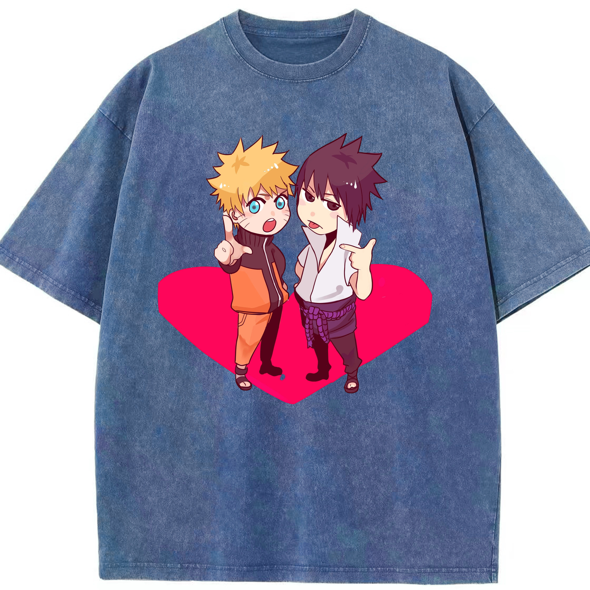 （画像用） NARUTO -ナルト- うずまき ナルト Uzumaki Naruto 綿100% ヴィンテージ風 半袖Tシャツ（フロントプリント）