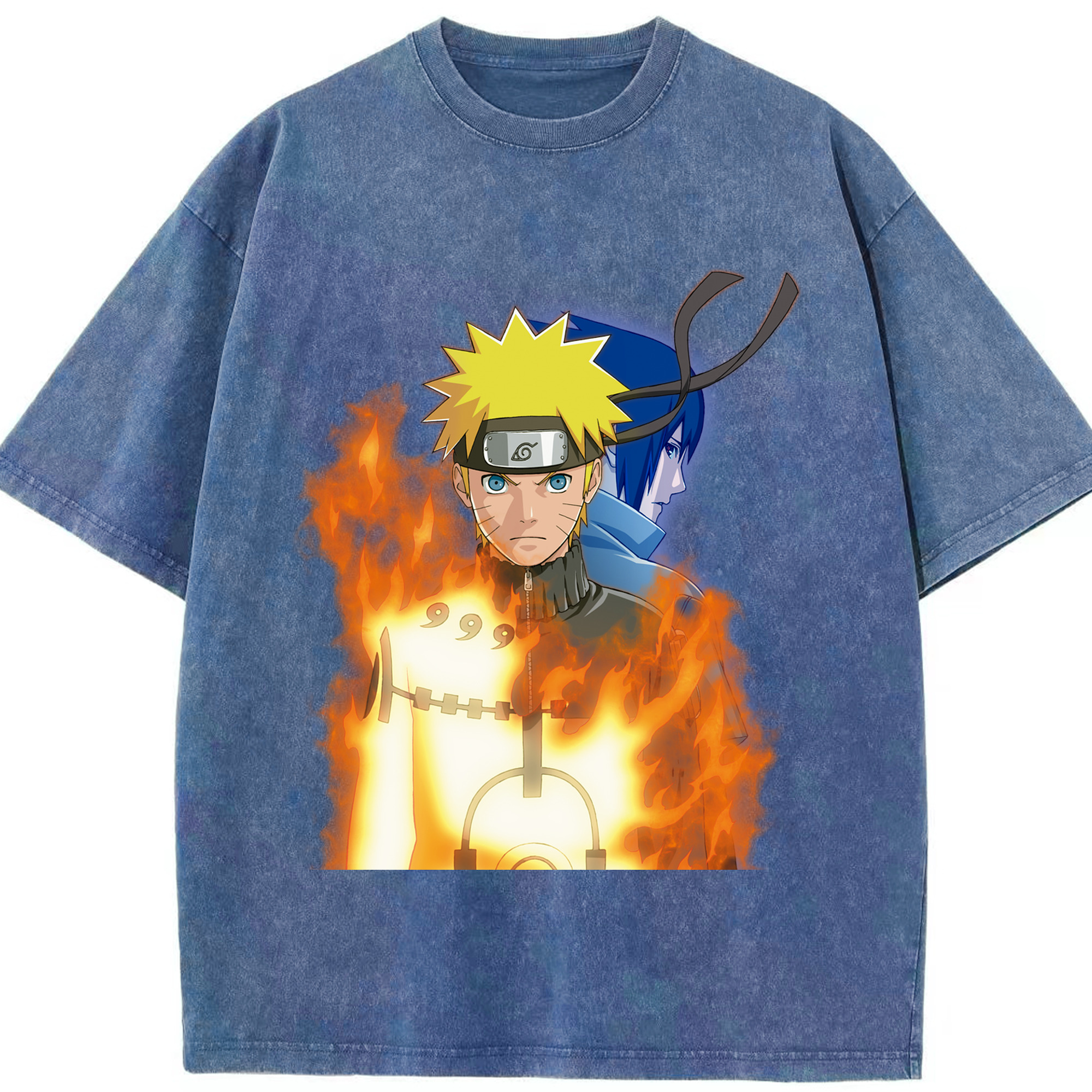 （画像用） NARUTO -ナルト- うずまき ナルト Uzumaki Naruto 綿100% ヴィンテージ風 半袖Tシャツ（フロントプリント）