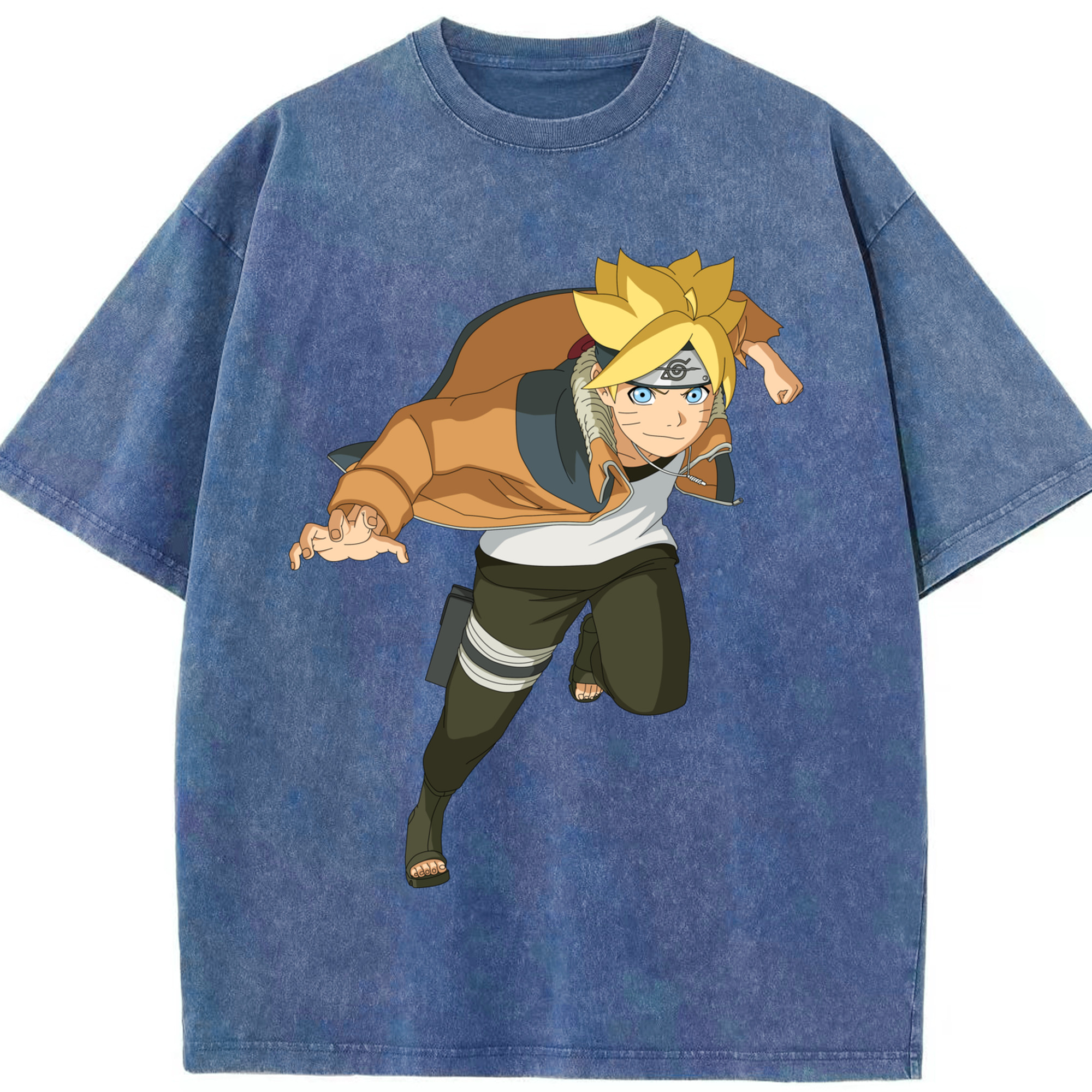 （画像用） NARUTO -ナルト- うずまき ナルト Uzumaki Naruto 綿100% ヴィンテージ風 半袖Tシャツ（フロントプリント）