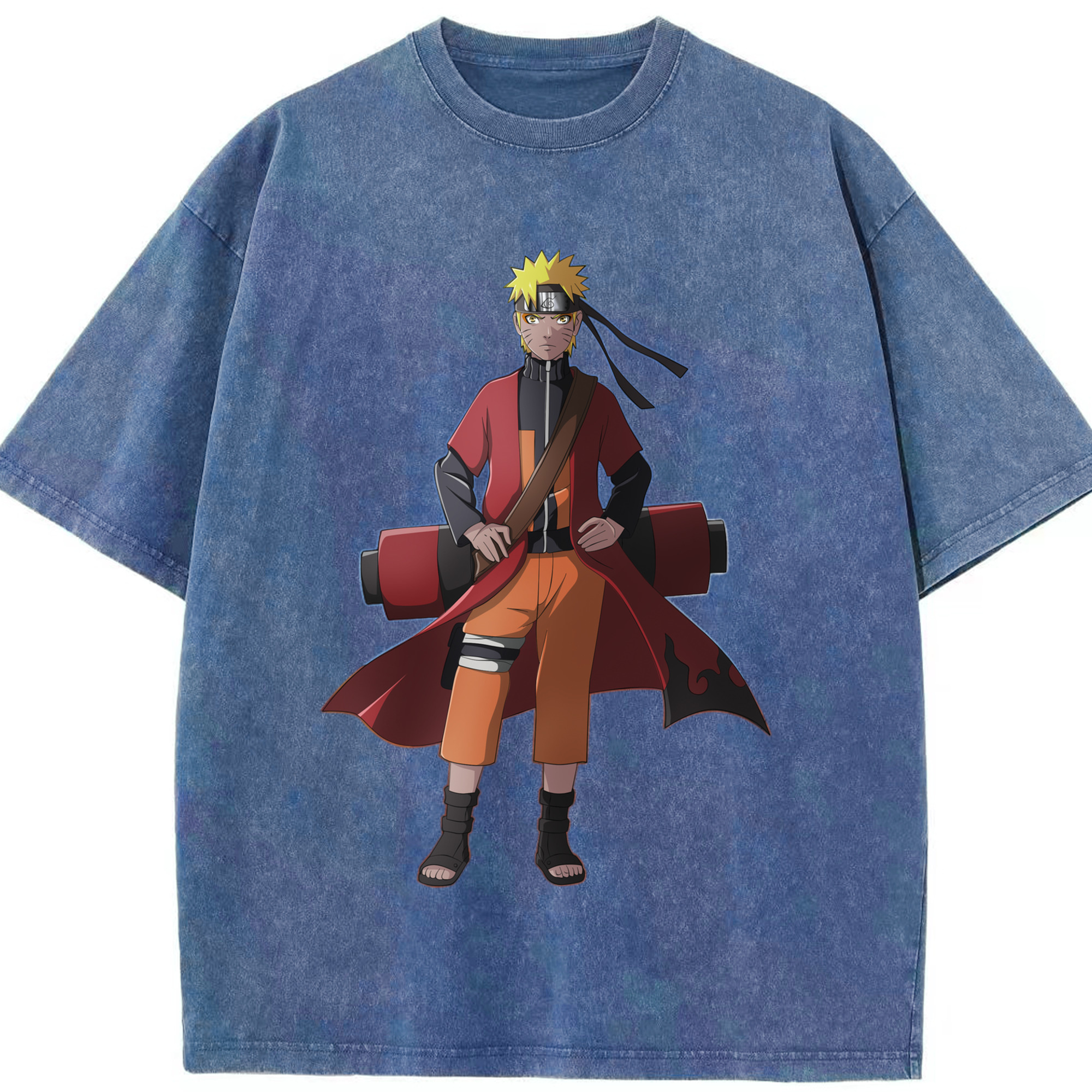 （画像用） NARUTO -ナルト- うずまき ナルト Uzumaki Naruto 綿100% ヴィンテージ風 半袖Tシャツ（フロントプリント）