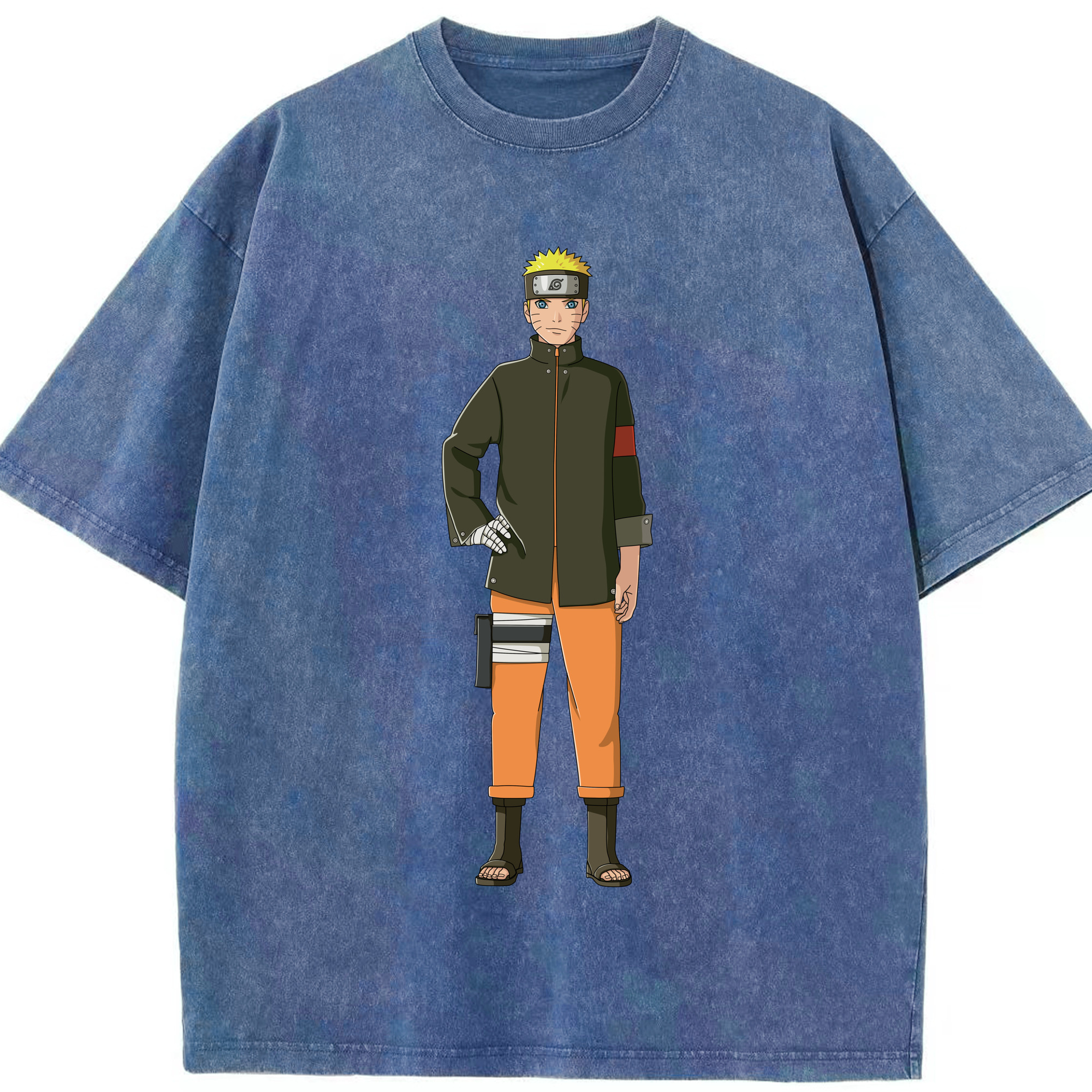 （画像用） NARUTO -ナルト- うずまき ナルト Uzumaki Naruto 綿100% ヴィンテージ風 半袖Tシャツ（フロントプリント）