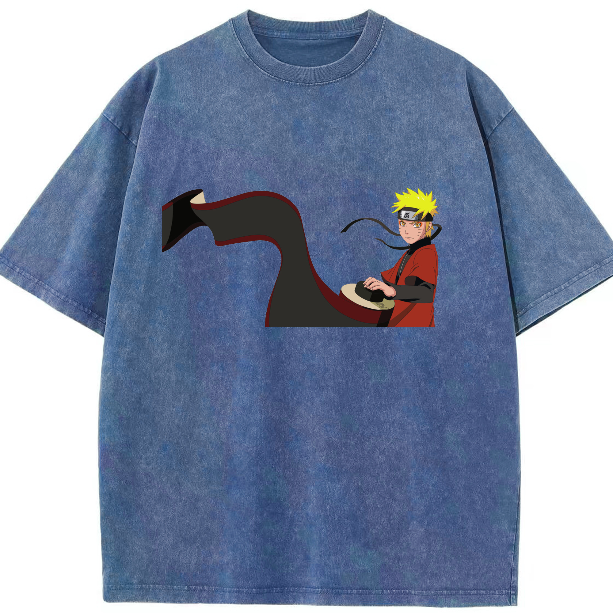 （画像用） NARUTO -ナルト- うずまき ナルト Uzumaki Naruto 綿100% ヴィンテージ風 半袖Tシャツ（フロントプリント）