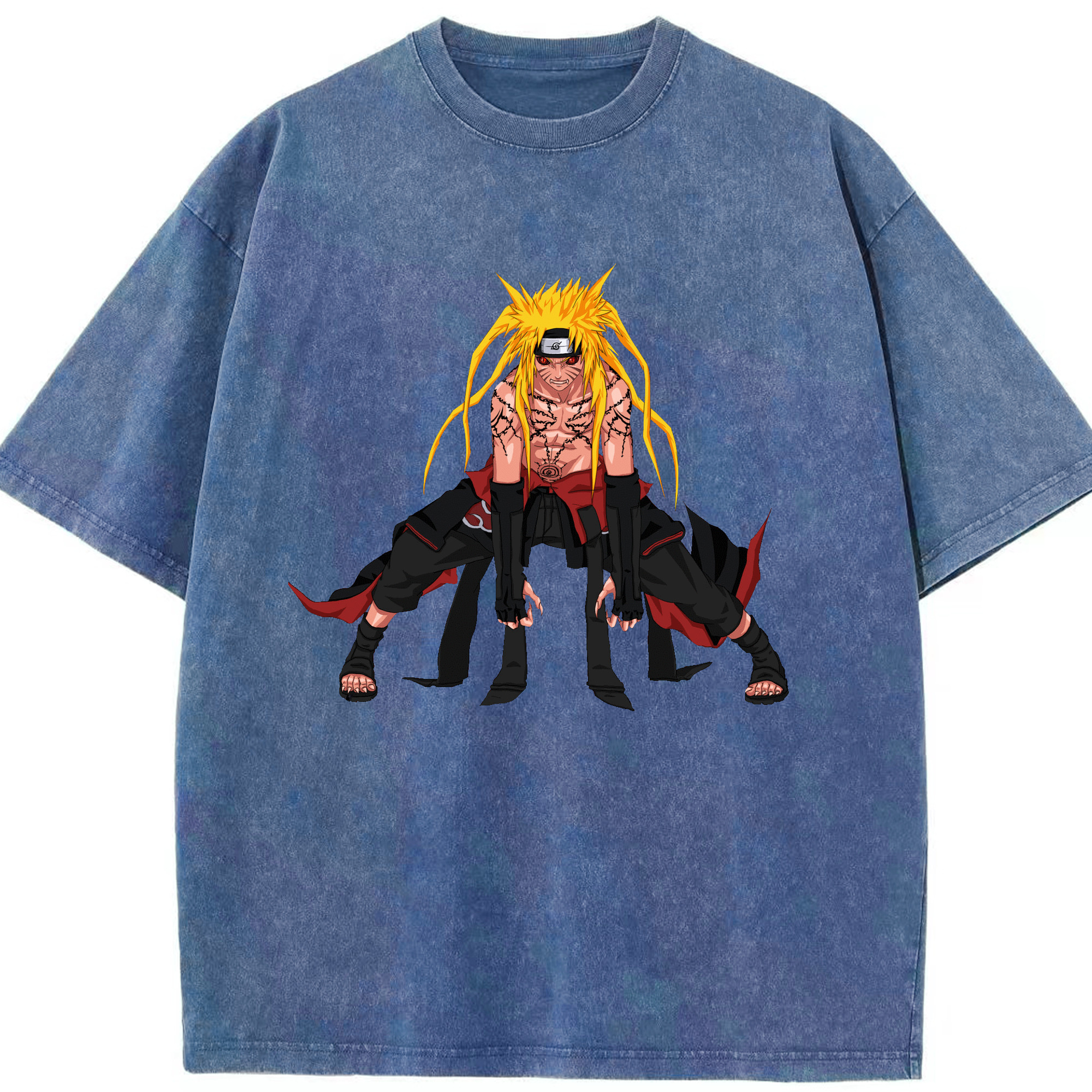 （画像用） NARUTO -ナルト- うずまき ナルト Uzumaki Naruto 綿100% ヴィンテージ風 半袖Tシャツ（フロントプリント）