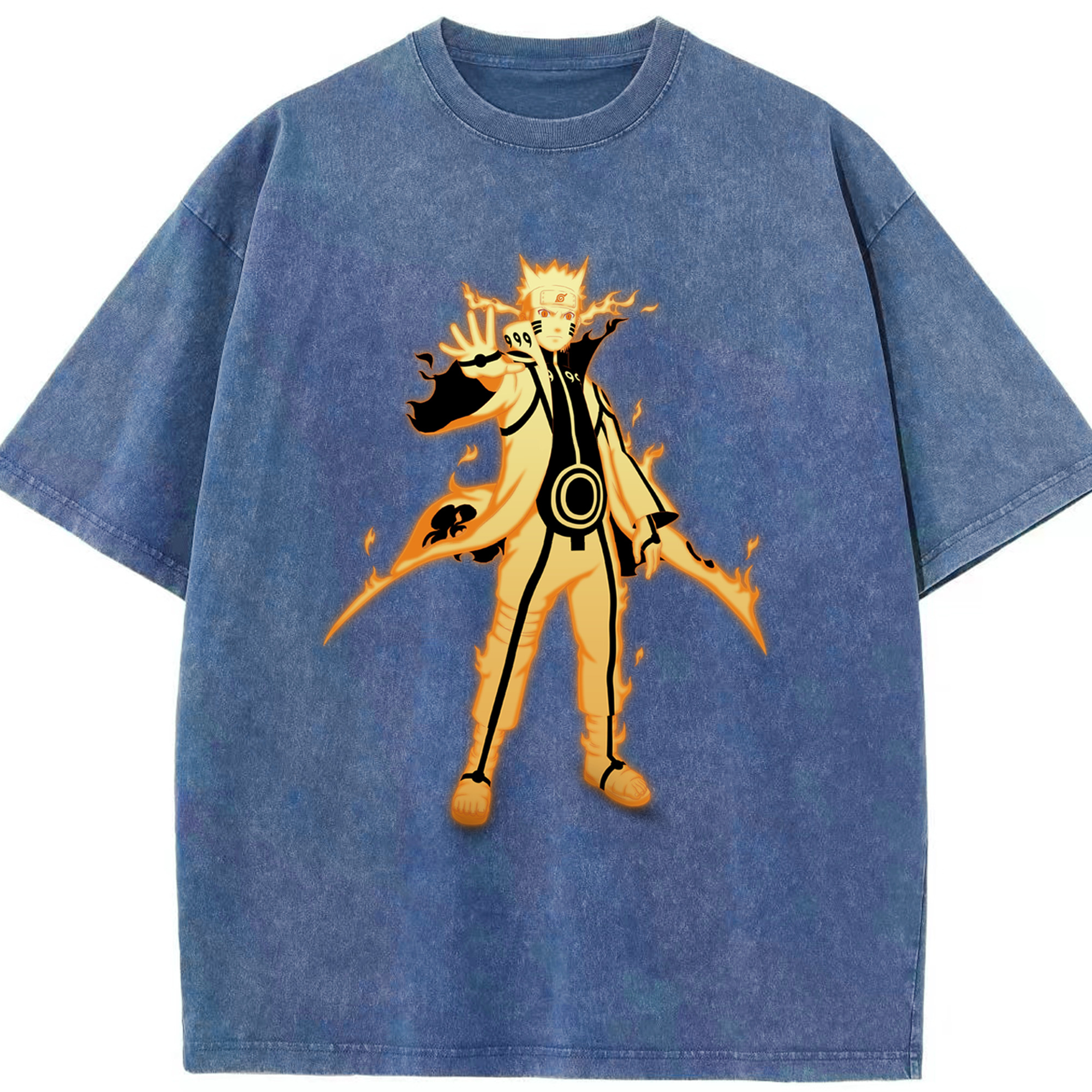 （画像用） NARUTO -ナルト- うずまき ナルト Uzumaki Naruto 綿100% ヴィンテージ風 半袖Tシャツ（フロントプリント）