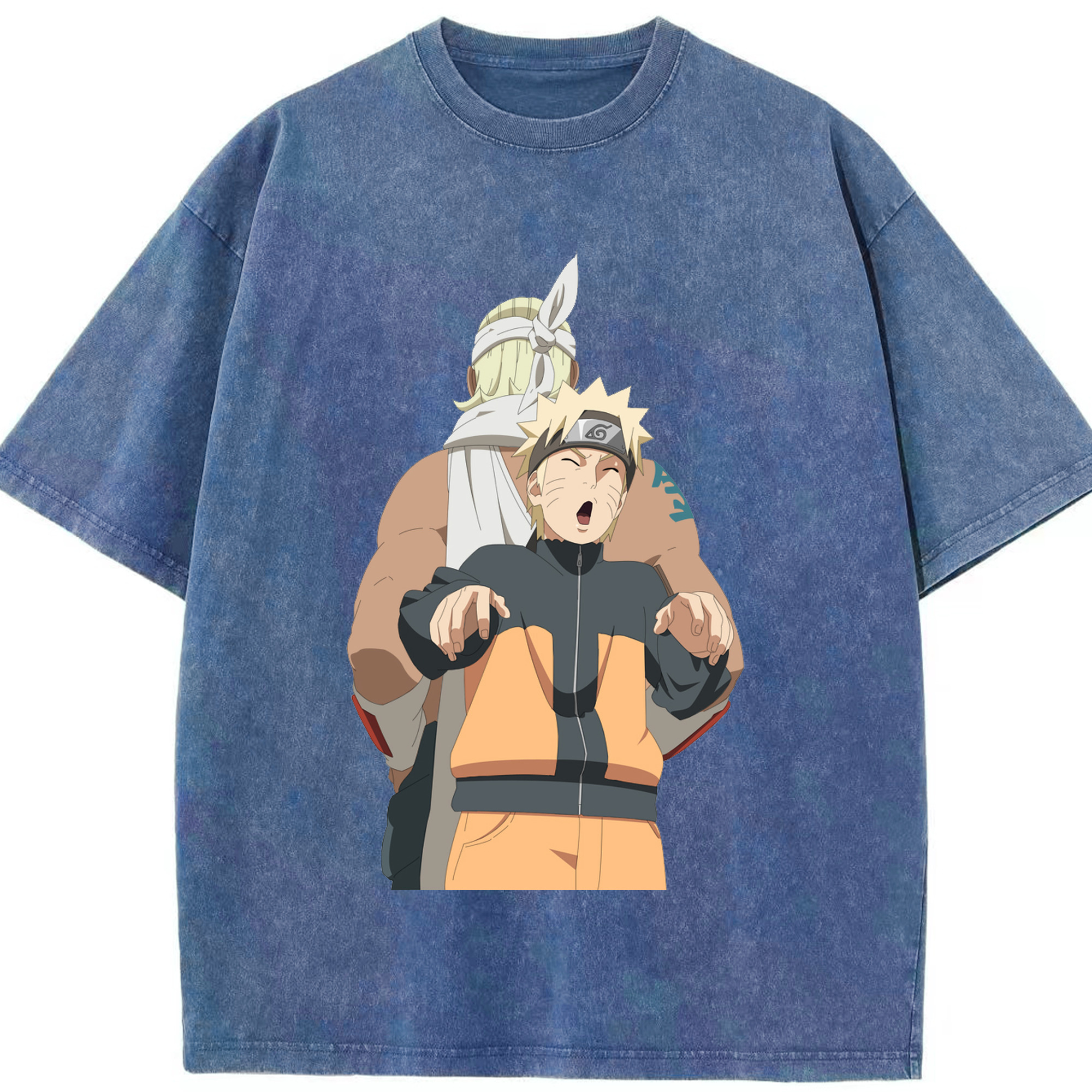 （画像用） NARUTO -ナルト- うずまき ナルト Uzumaki Naruto 綿100% ヴィンテージ風 半袖Tシャツ（フロントプリント）