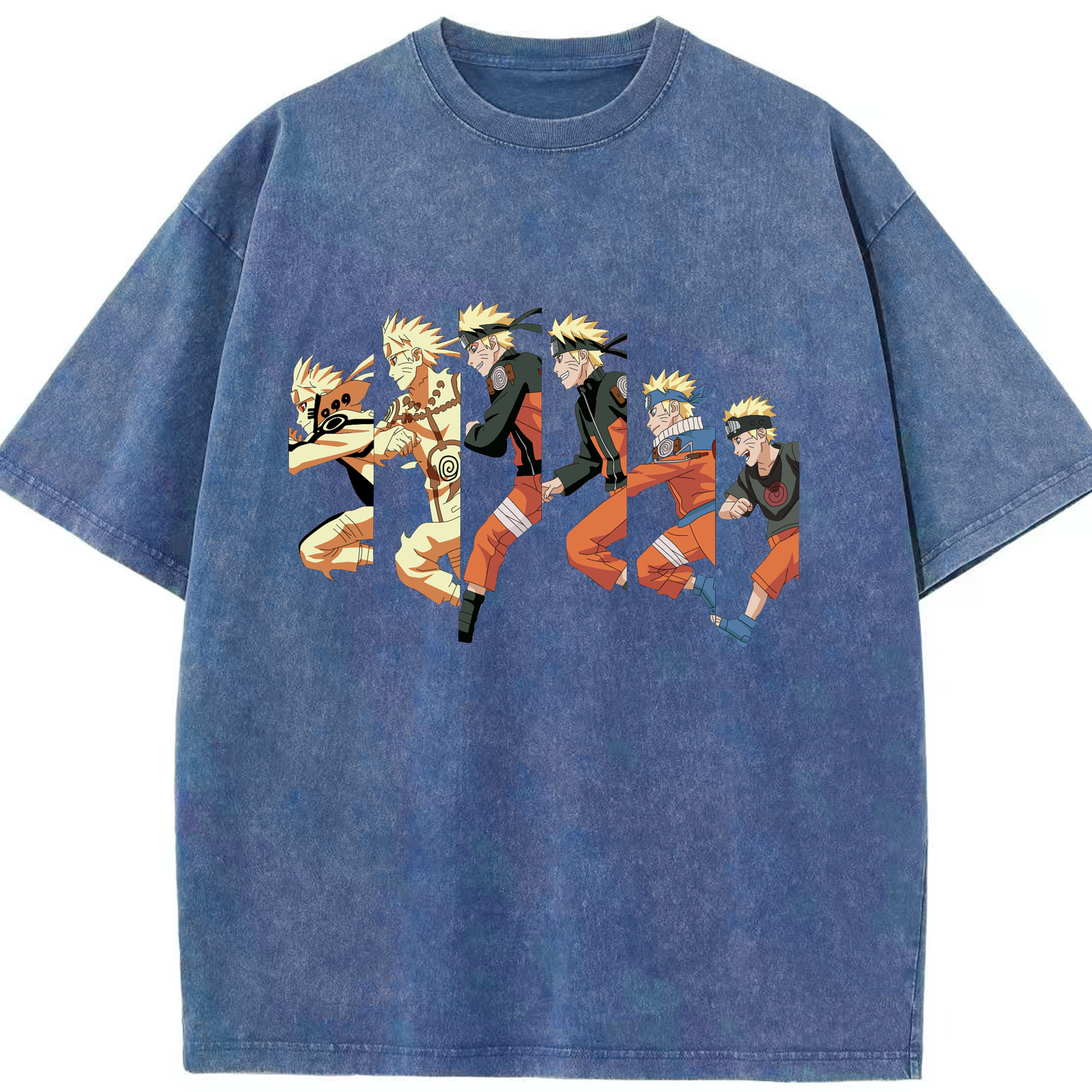 （画像用） NARUTO -ナルト- うずまき ナルト Uzumaki Naruto 綿100% ヴィンテージ風 半袖Tシャツ（フロントプリント）