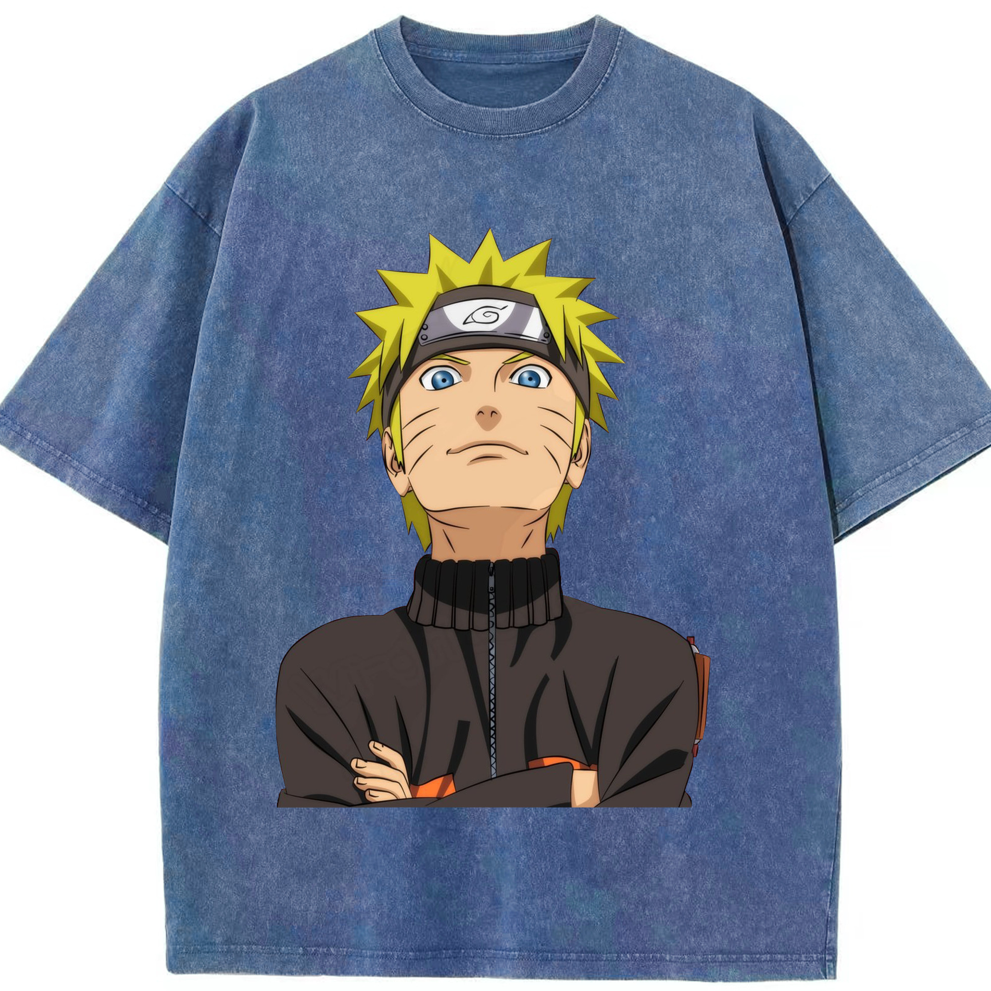 （画像用） NARUTO -ナルト- うずまき ナルト Uzumaki Naruto 綿100% ヴィンテージ風 半袖Tシャツ（フロントプリント）