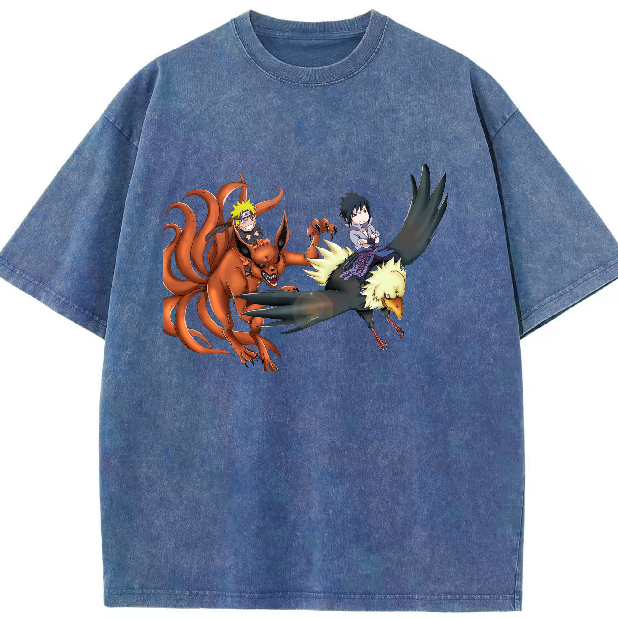 （画像用） NARUTO -ナルト- うずまき ナルト Uzumaki Naruto 綿100% ヴィンテージ風 半袖Tシャツ（フロントプリント）