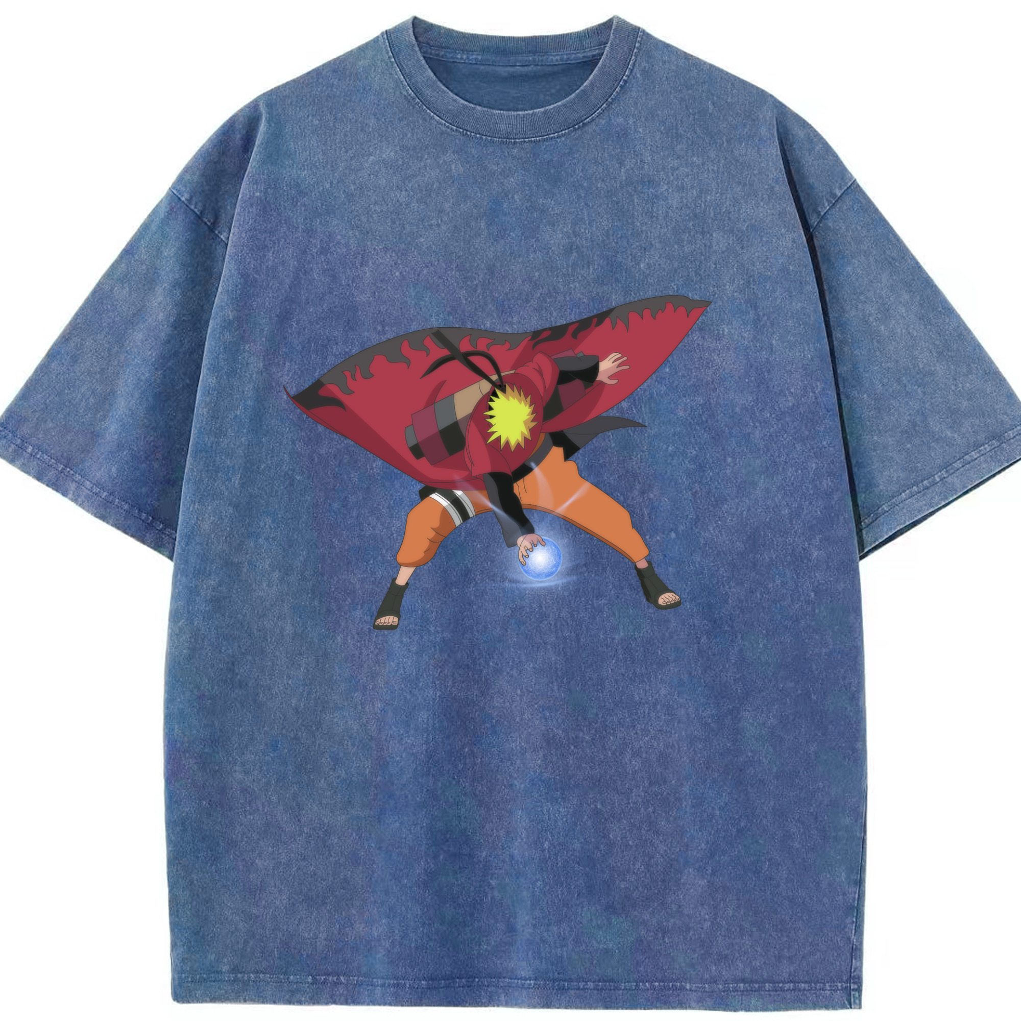 （画像用） NARUTO -ナルト- うずまき ナルト Uzumaki Naruto 綿100% ヴィンテージ風 半袖Tシャツ（フロントプリント）