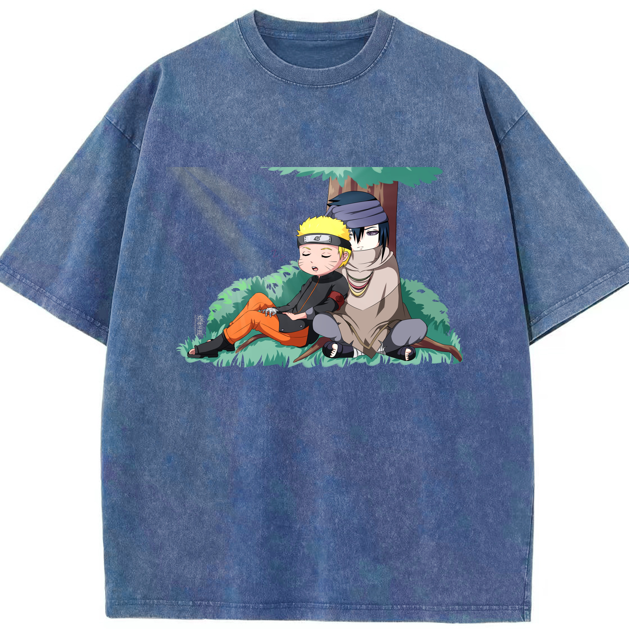 （画像用） NARUTO -ナルト- うずまき ナルト Uzumaki Naruto 綿100% ヴィンテージ風 半袖Tシャツ（フロントプリント）
