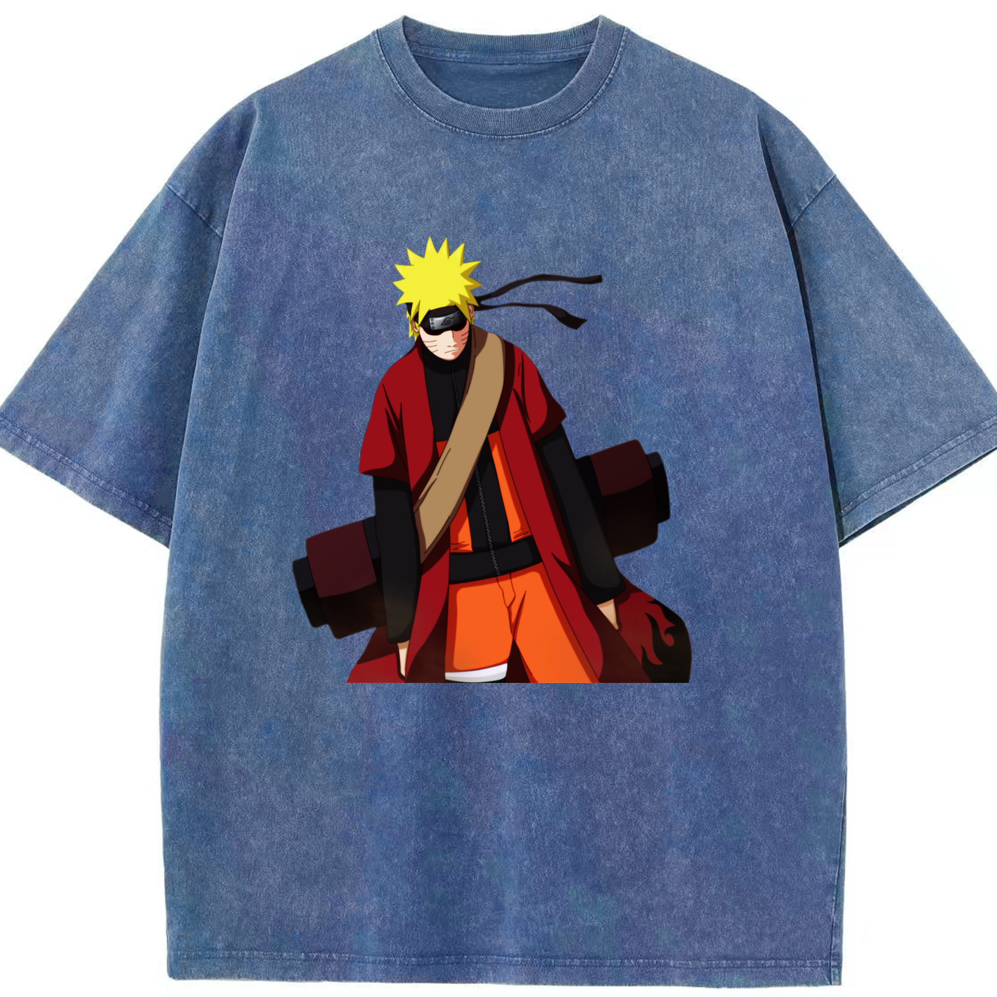 （画像用） NARUTO -ナルト- うずまき ナルト Uzumaki Naruto 綿100% ヴィンテージ風 半袖Tシャツ（フロントプリント）