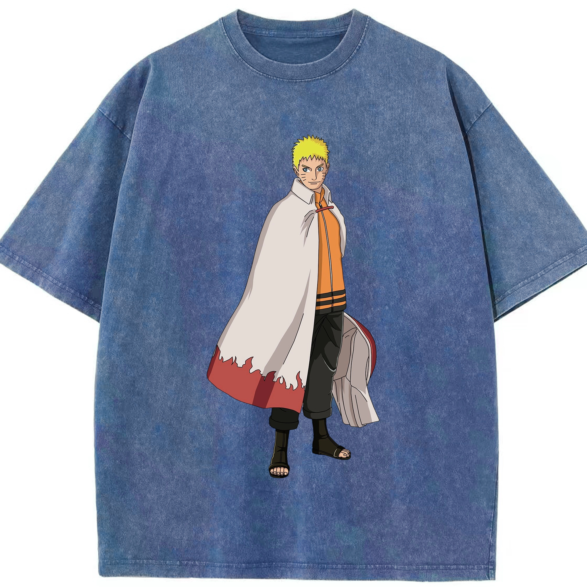 （画像用） NARUTO -ナルト- うずまき ナルト Uzumaki Naruto 綿100% ヴィンテージ風 半袖Tシャツ（フロントプリント）