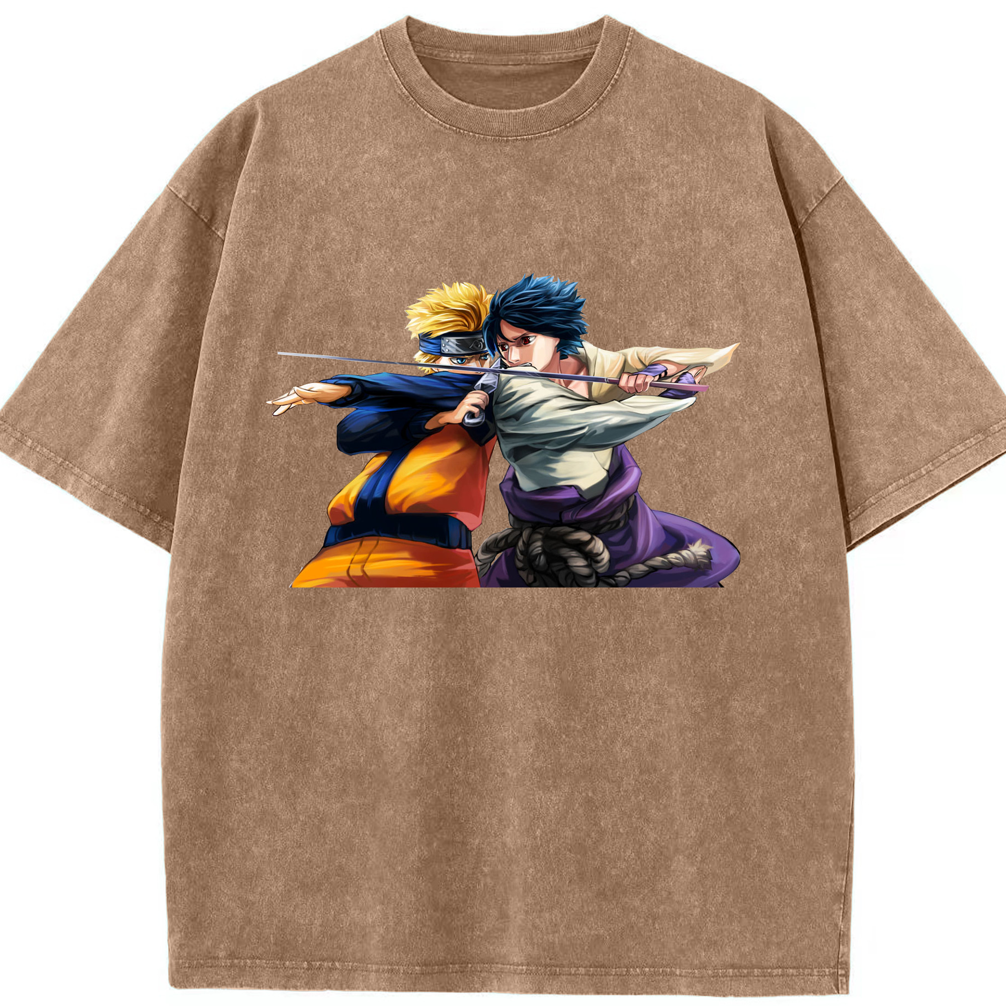 （画像用） NARUTO -ナルト- うずまき ナルト Uzumaki Naruto 綿100% ヴィンテージ風 半袖Tシャツ（フロントプリント）