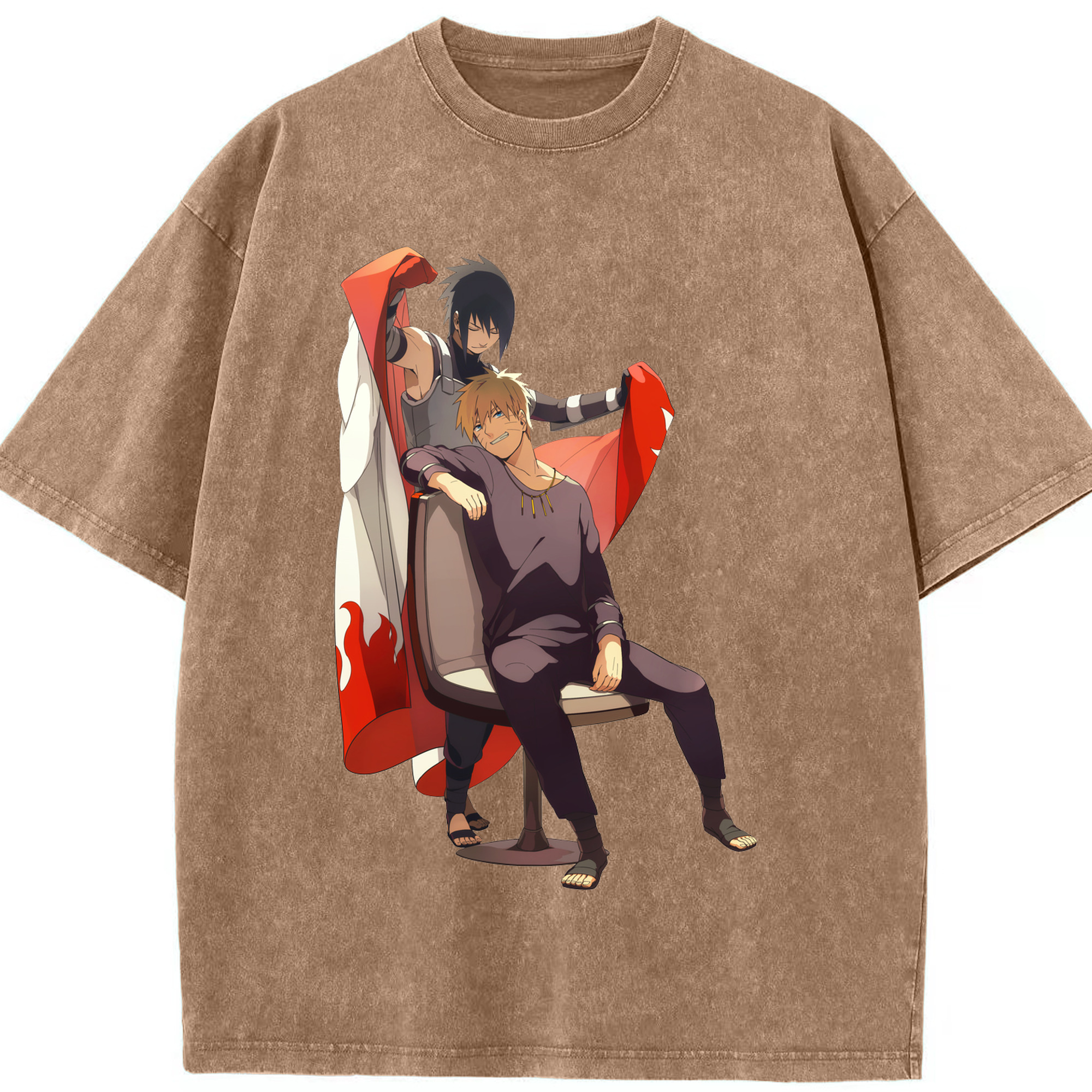 （画像用） NARUTO -ナルト- うずまき ナルト Uzumaki Naruto 綿100% ヴィンテージ風 半袖Tシャツ（フロントプリント）