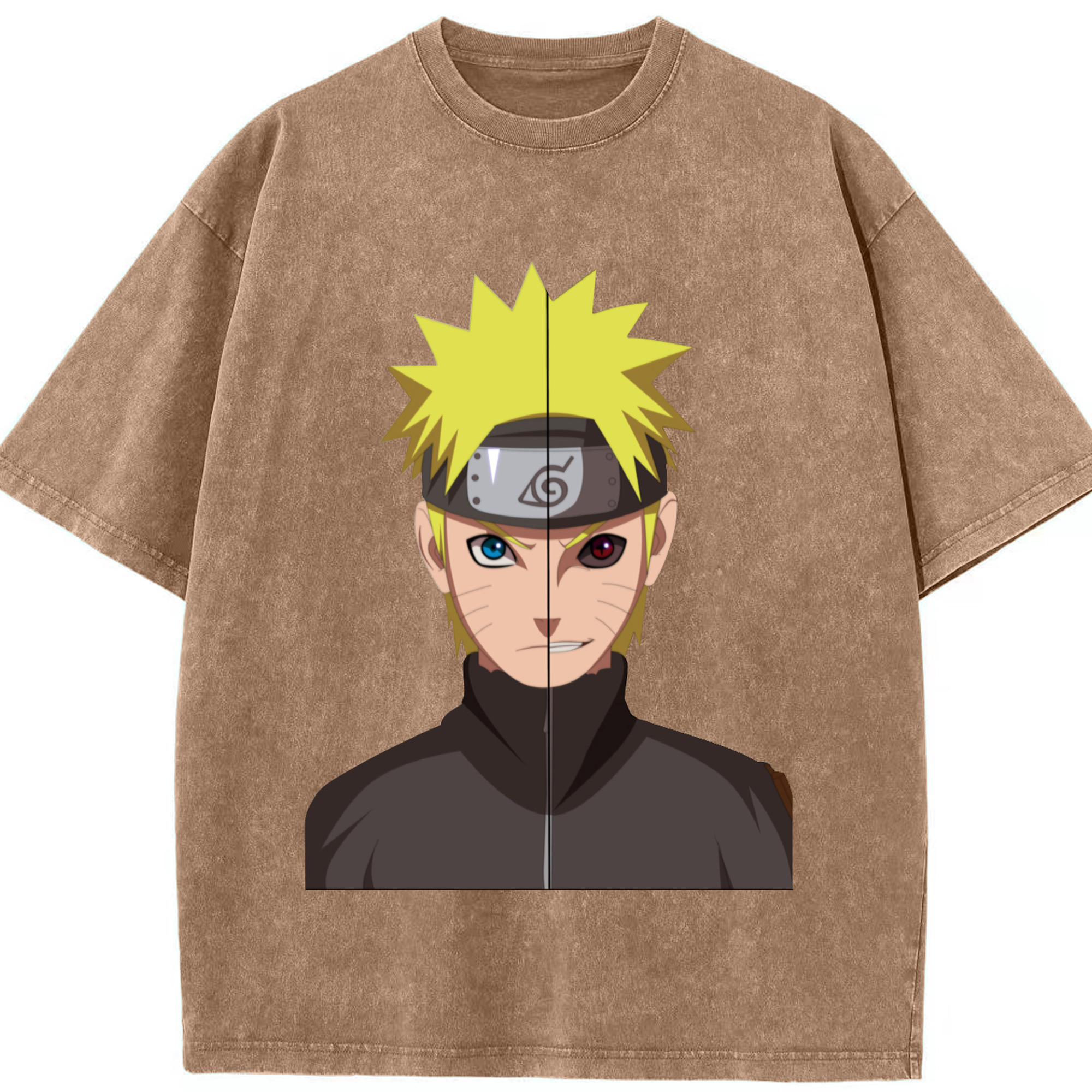 （画像用） NARUTO -ナルト- うずまき ナルト Uzumaki Naruto 綿100% ヴィンテージ風 半袖Tシャツ（フロントプリント）