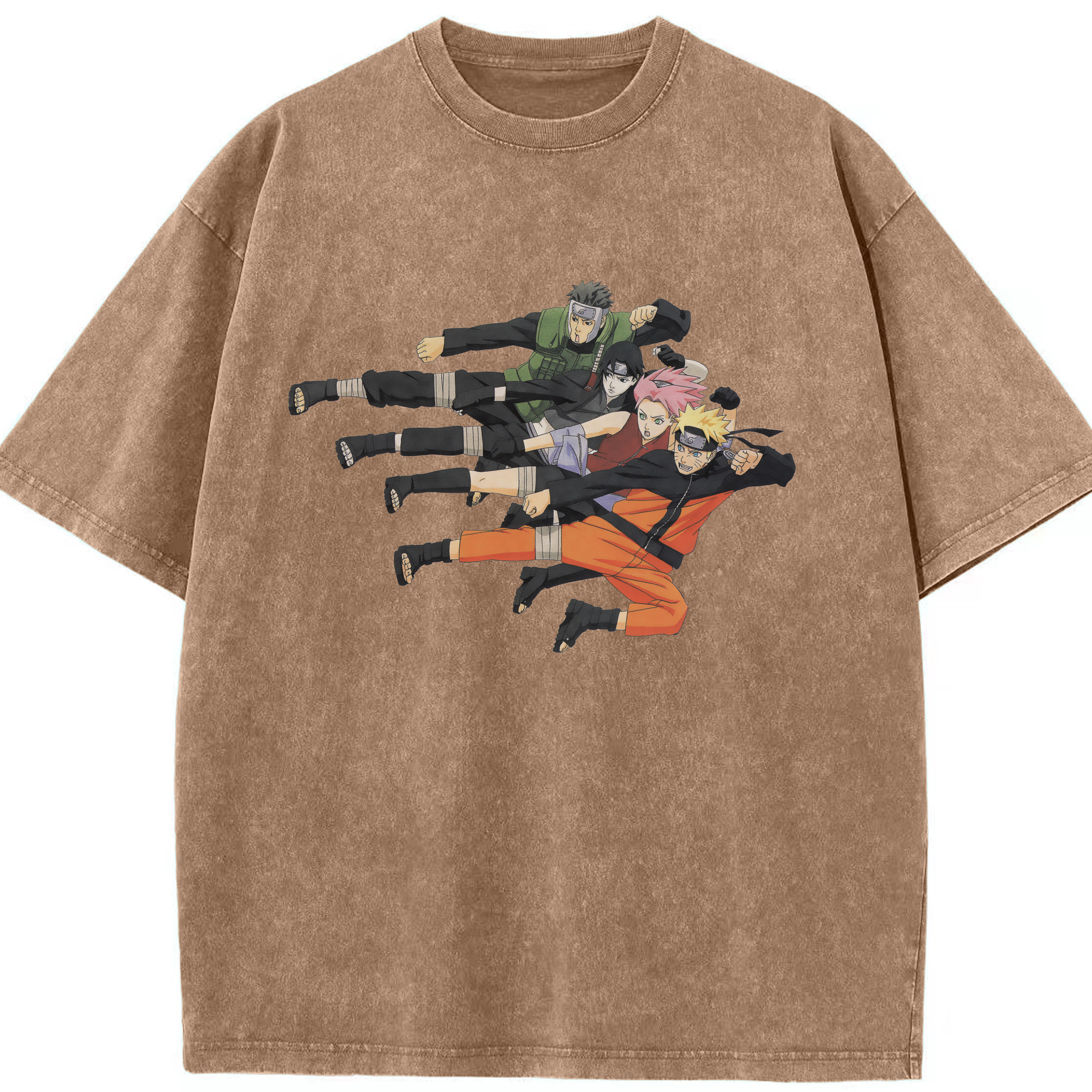 （画像用） NARUTO -ナルト- うずまき ナルト Uzumaki Naruto 綿100% ヴィンテージ風 半袖Tシャツ（フロントプリント）