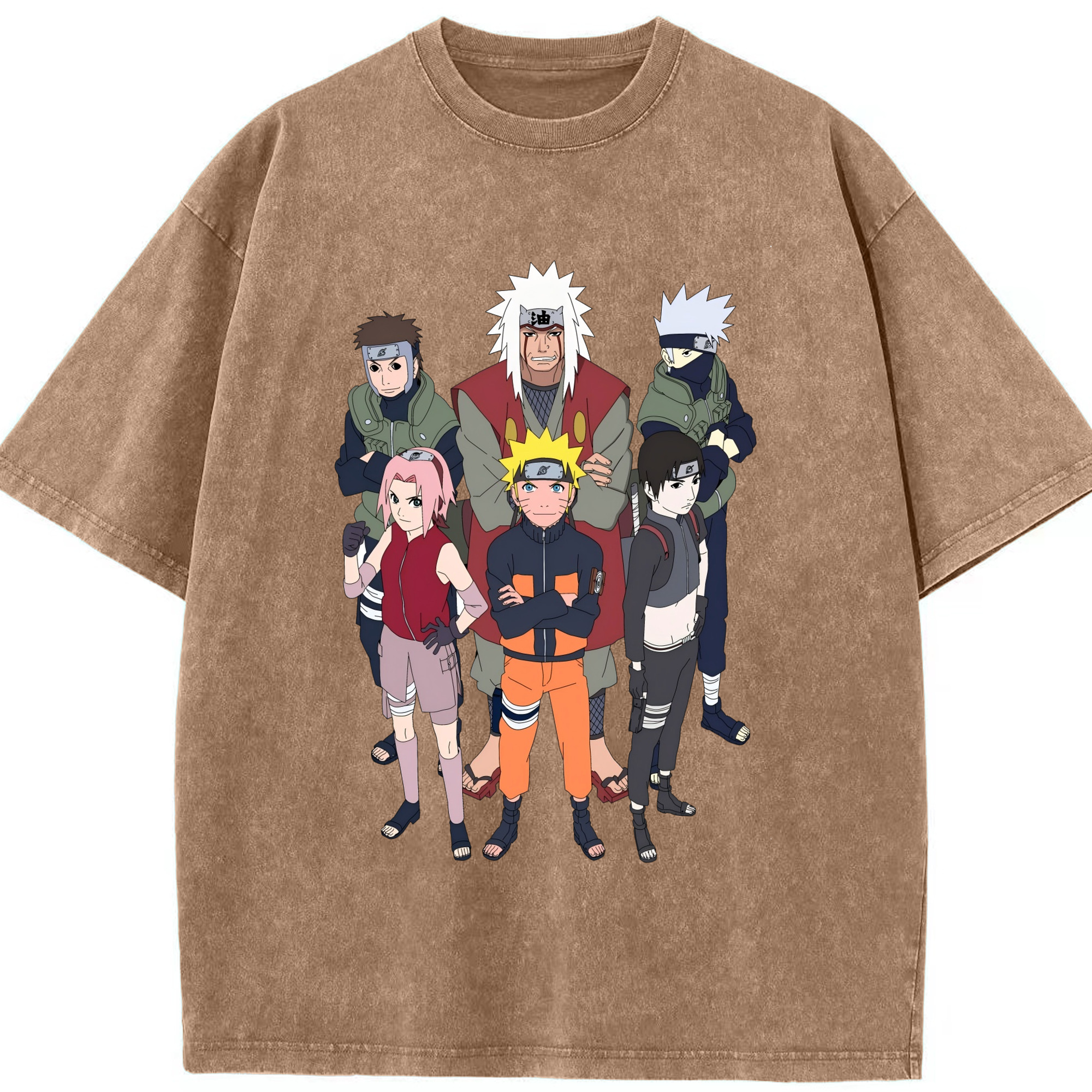 （画像用） NARUTO -ナルト- うずまき ナルト Uzumaki Naruto 綿100% ヴィンテージ風 半袖Tシャツ（フロントプリント）