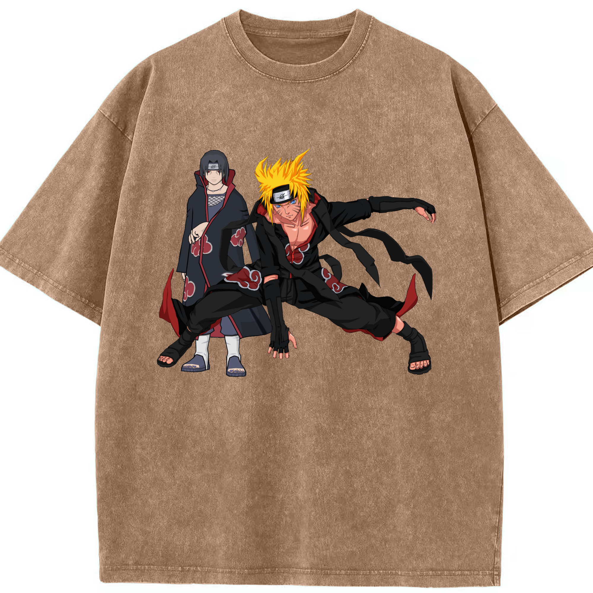 （画像用） NARUTO -ナルト- うずまき ナルト Uzumaki Naruto 綿100% ヴィンテージ風 半袖Tシャツ（フロントプリント）