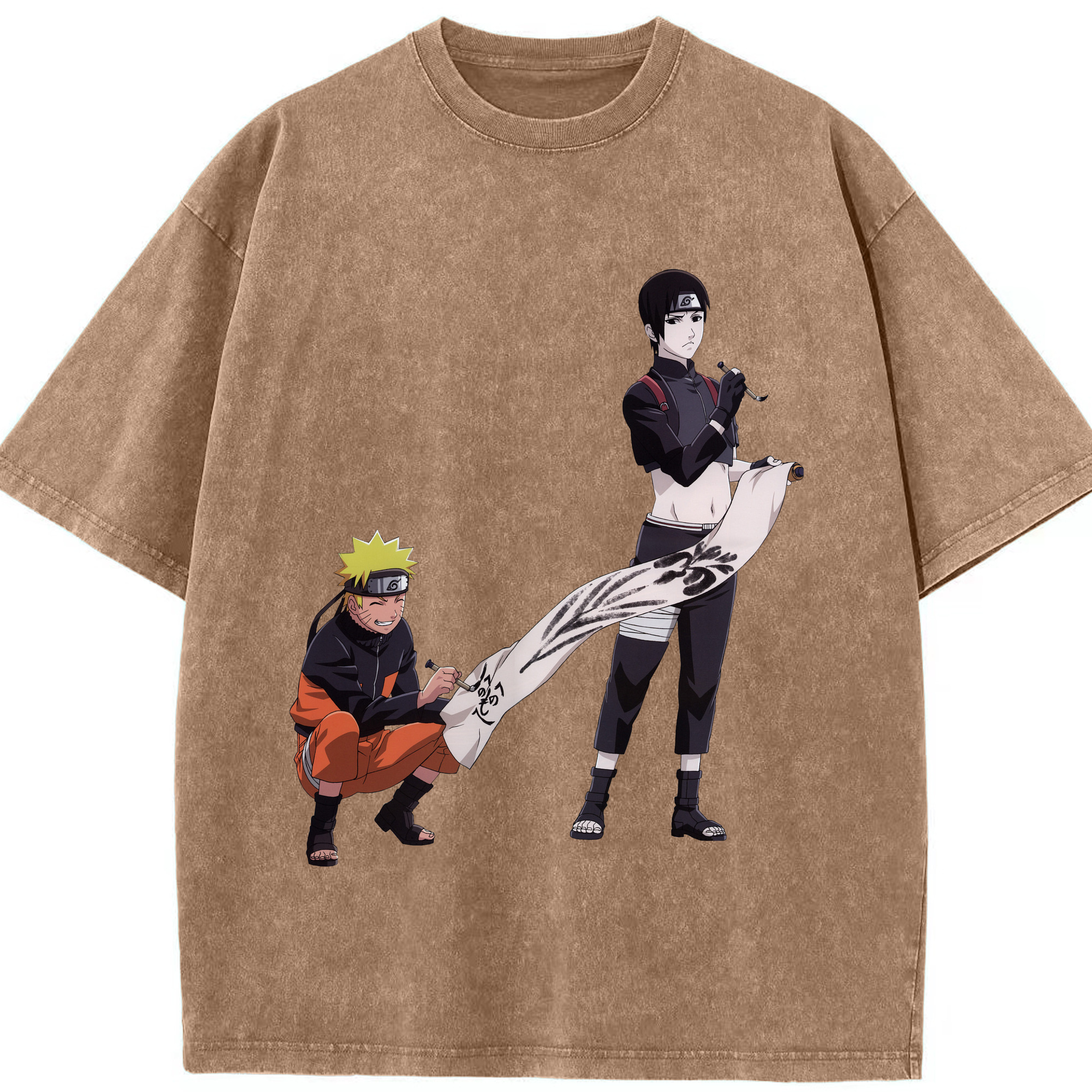 （画像用） NARUTO -ナルト- うずまき ナルト Uzumaki Naruto 綿100% ヴィンテージ風 半袖Tシャツ（フロントプリント）