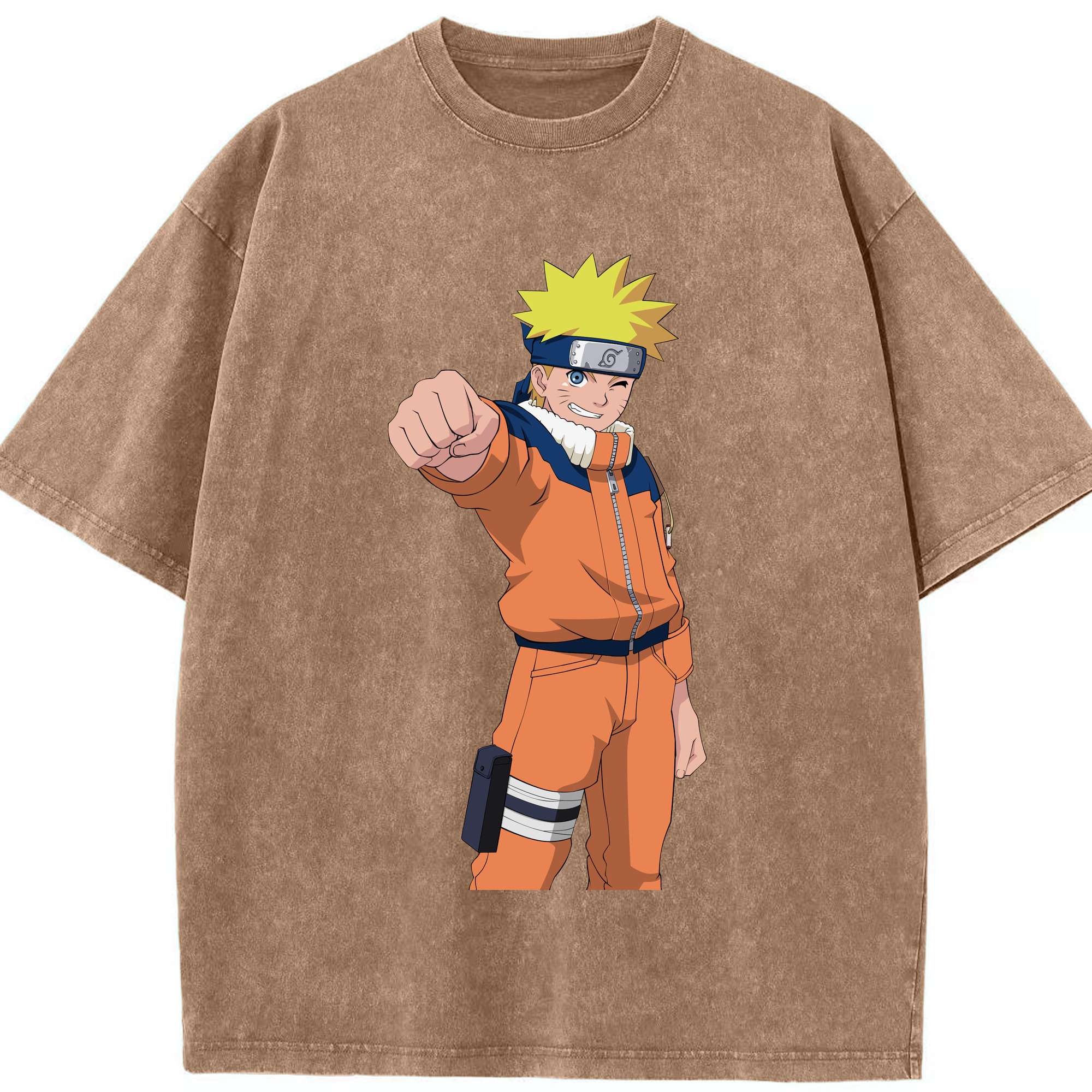 （画像用） NARUTO -ナルト- うずまき ナルト Uzumaki Naruto 綿100% ヴィンテージ風 半袖Tシャツ（フロントプリント）