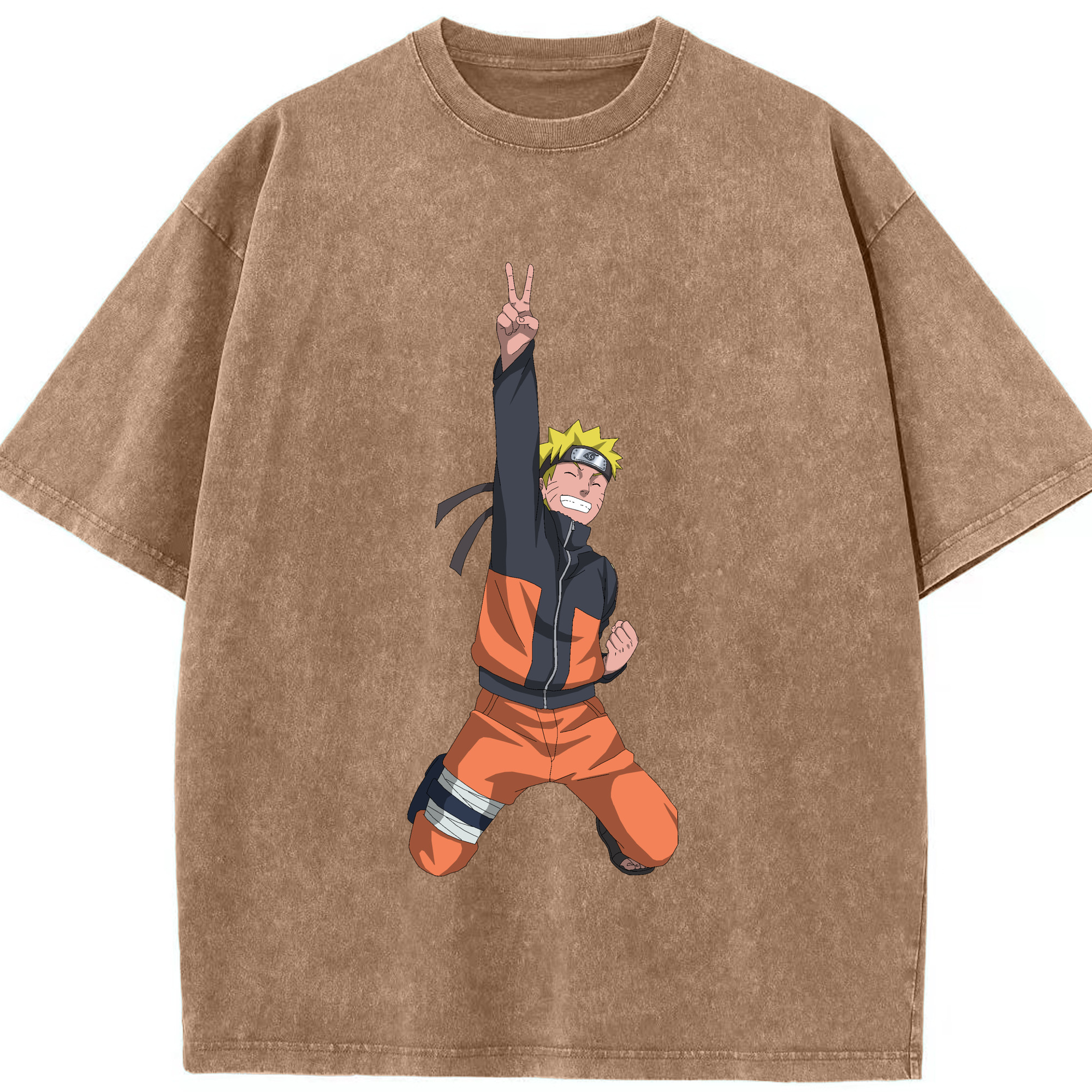 （画像用） NARUTO -ナルト- うずまき ナルト Uzumaki Naruto 綿100% ヴィンテージ風 半袖Tシャツ（フロントプリント）