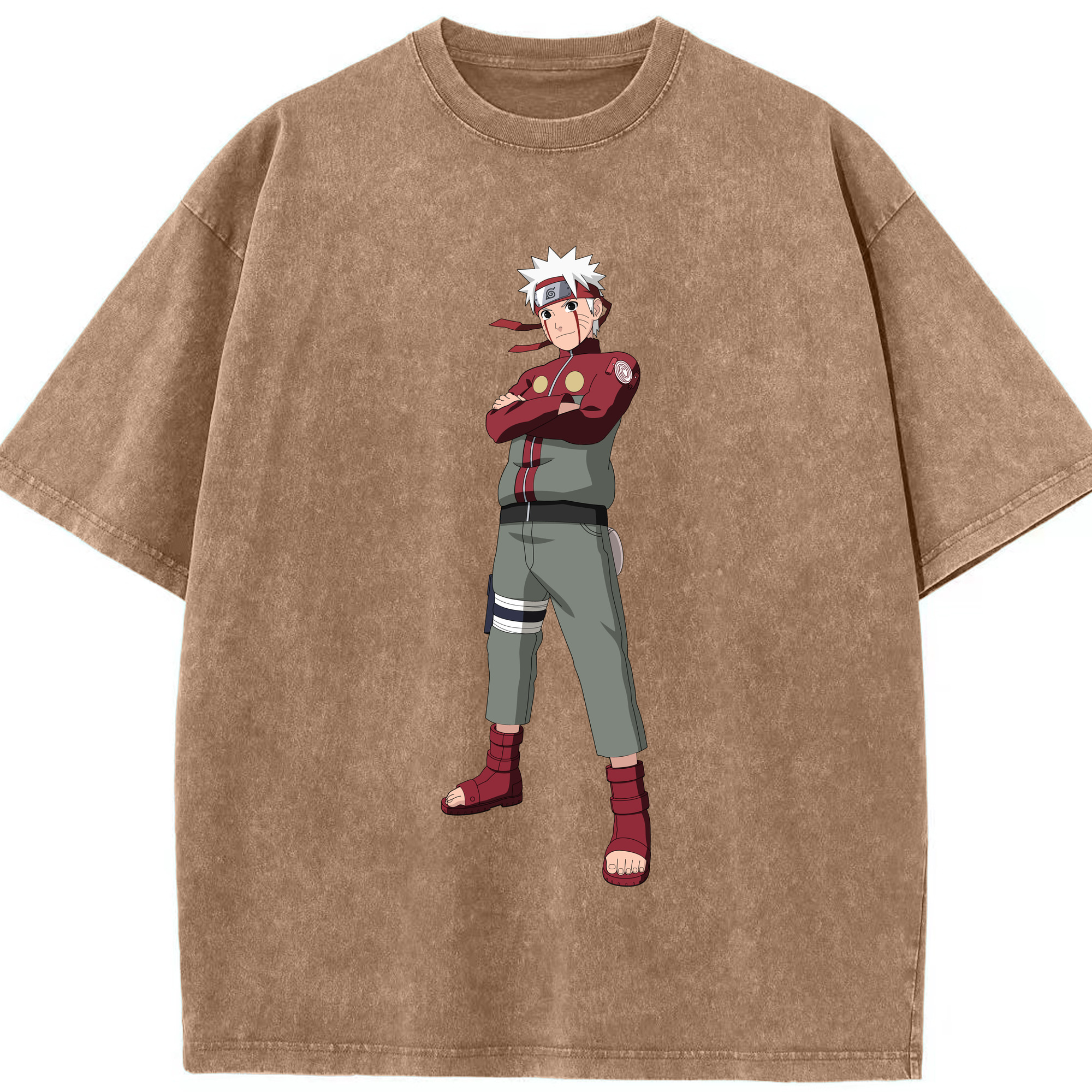 （画像用） NARUTO -ナルト- うずまき ナルト Uzumaki Naruto 綿100% ヴィンテージ風 半袖Tシャツ（フロントプリント）