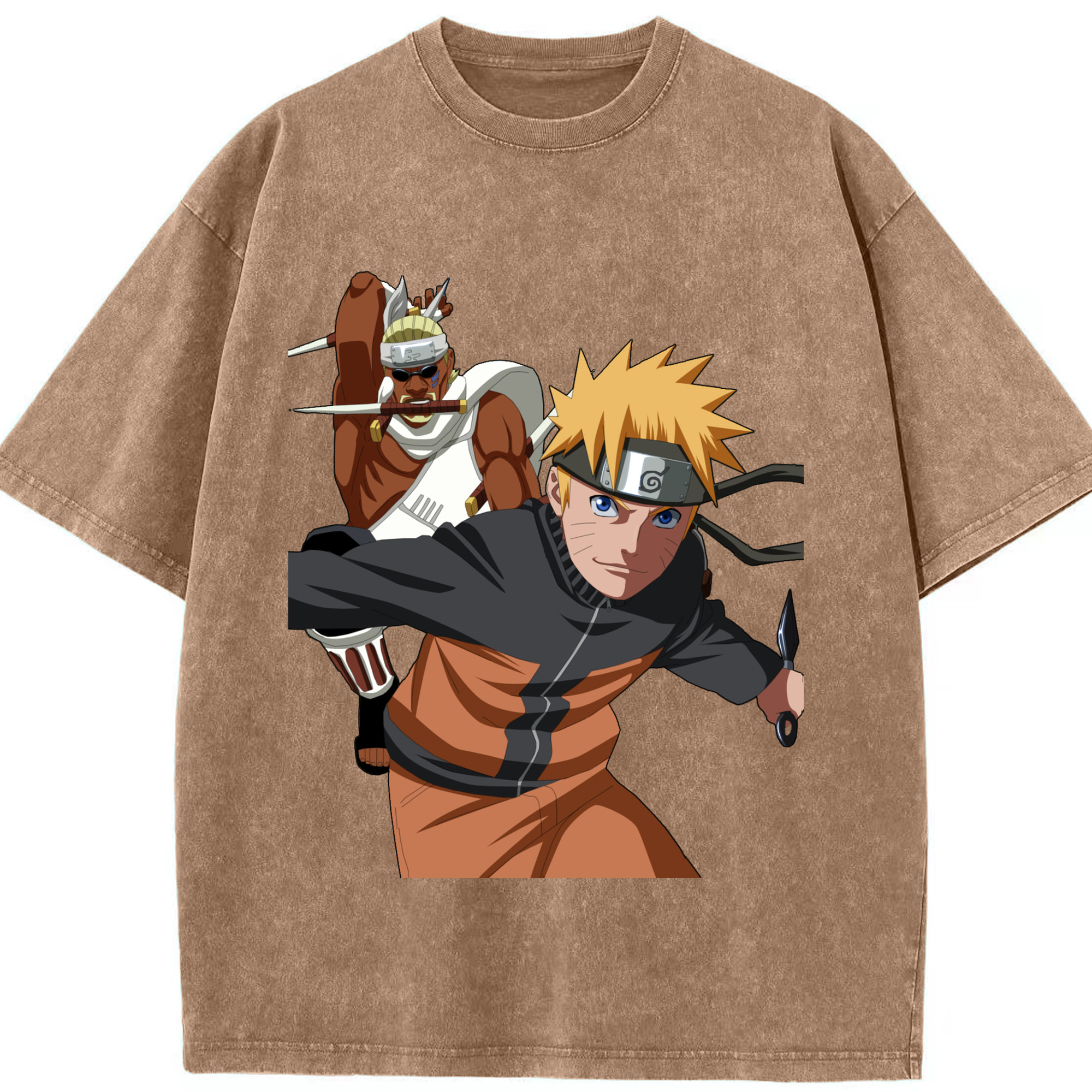 （画像用） NARUTO -ナルト- うずまき ナルト Uzumaki Naruto 綿100% ヴィンテージ風 半袖Tシャツ（フロントプリント）
