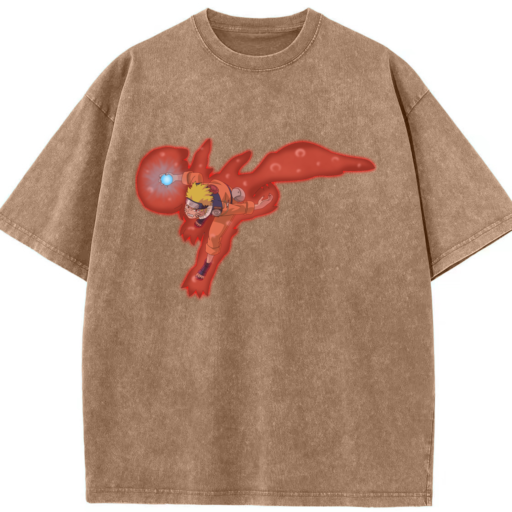 （画像用） NARUTO -ナルト- うずまき ナルト Uzumaki Naruto 綿100% ヴィンテージ風 半袖Tシャツ（フロントプリント）