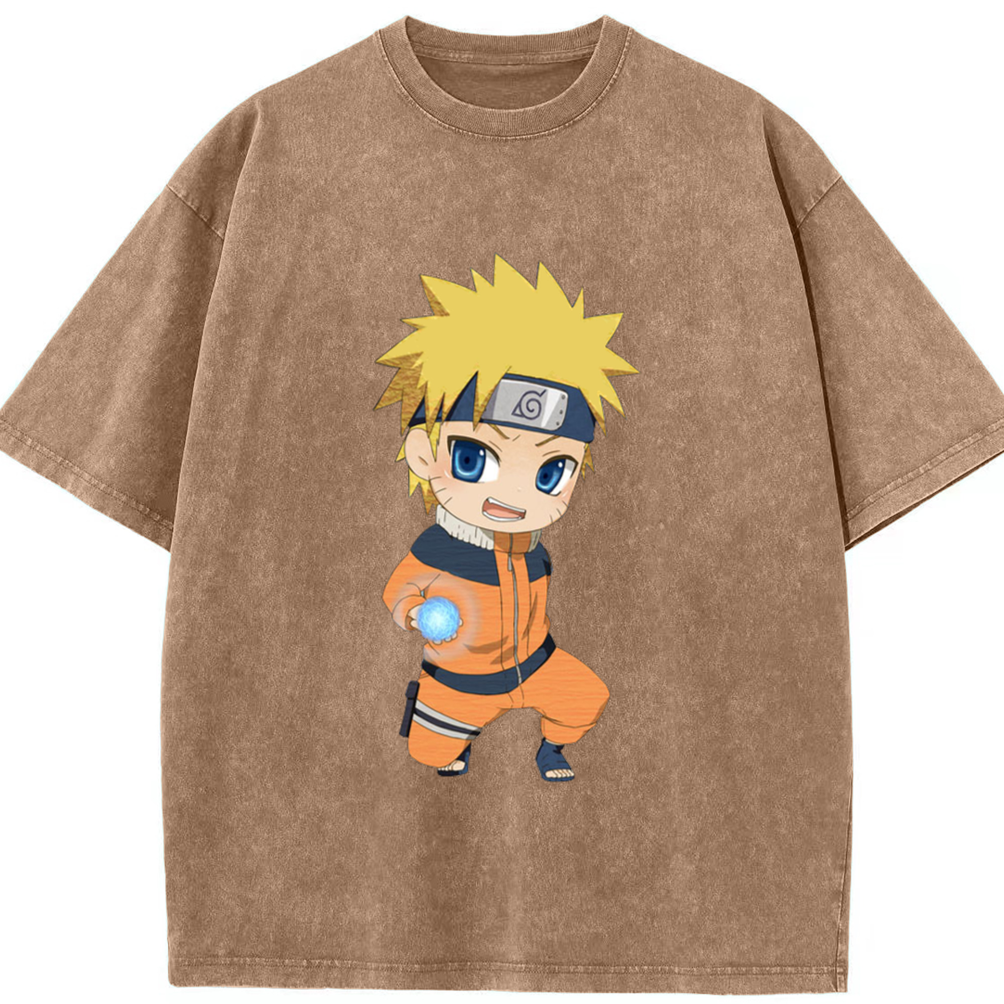 （画像用） NARUTO -ナルト- うずまき ナルト Uzumaki Naruto 綿100% ヴィンテージ風 半袖Tシャツ（フロントプリント）