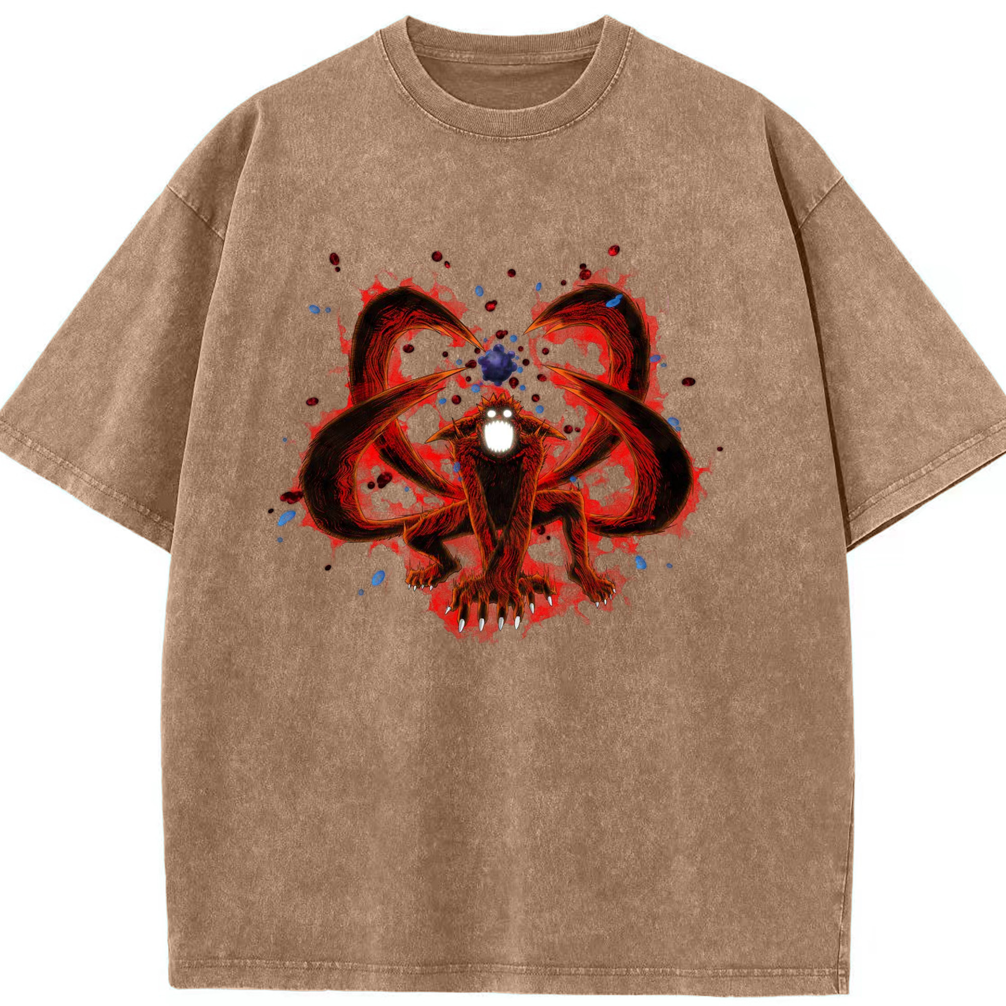 （画像用） NARUTO -ナルト- うずまき ナルト Uzumaki Naruto 綿100% ヴィンテージ風 半袖Tシャツ（フロントプリント）