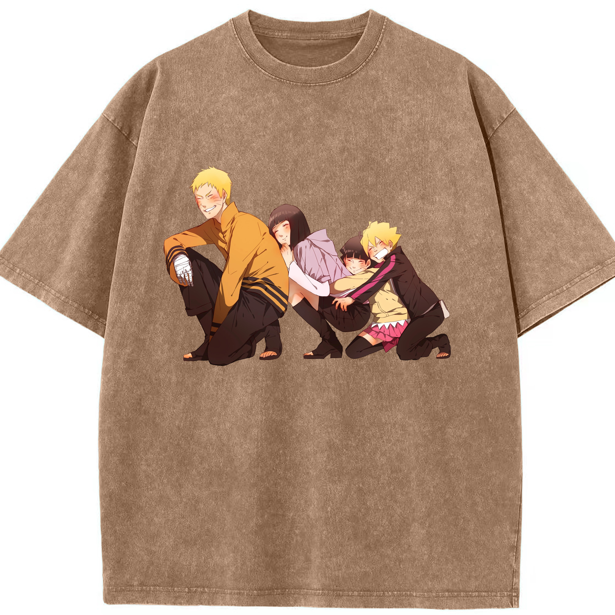 （画像用） NARUTO -ナルト- うずまき ナルト Uzumaki Naruto 綿100% ヴィンテージ風 半袖Tシャツ（フロントプリント）