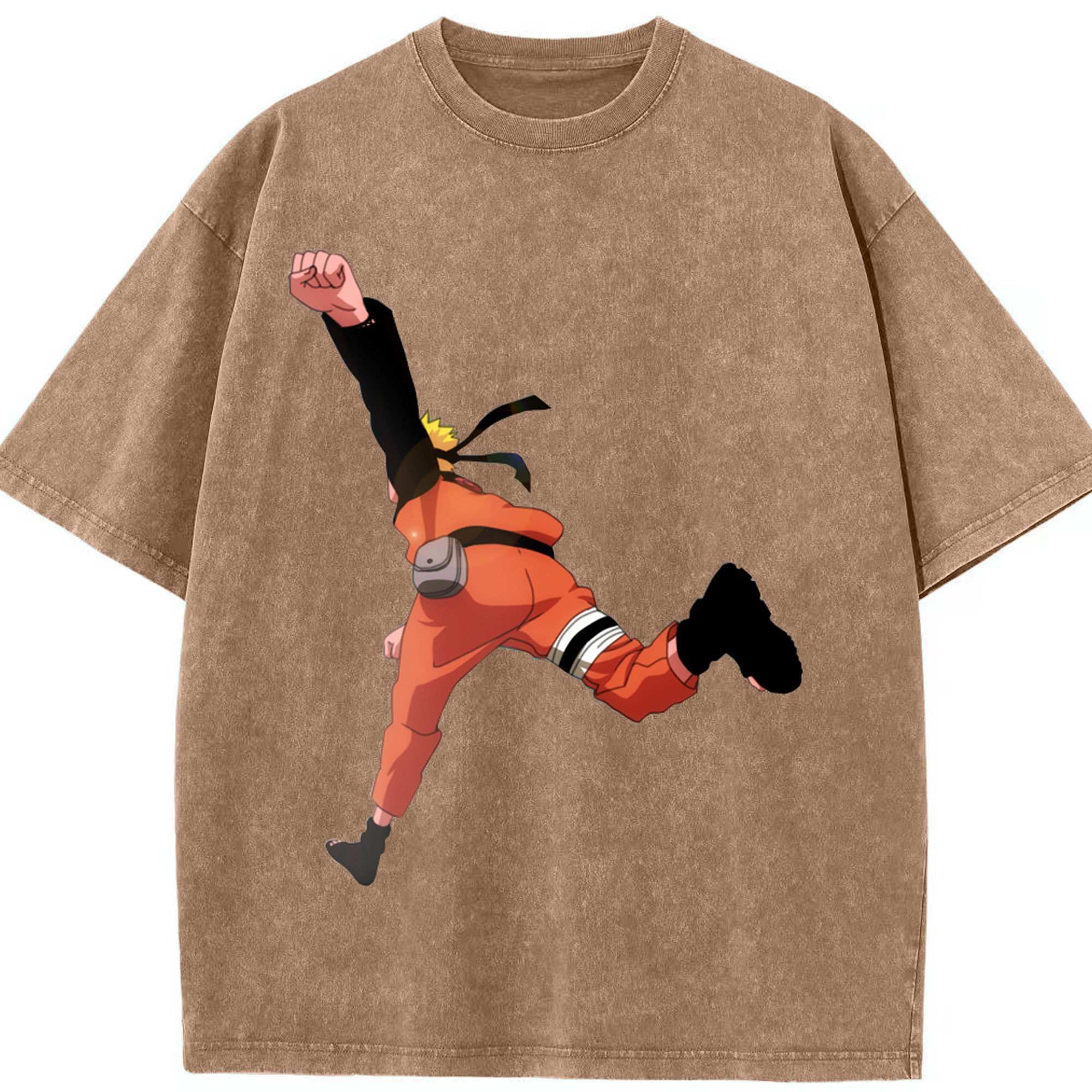 （画像用） NARUTO -ナルト- うずまき ナルト Uzumaki Naruto 綿100% ヴィンテージ風 半袖Tシャツ（フロントプリント）