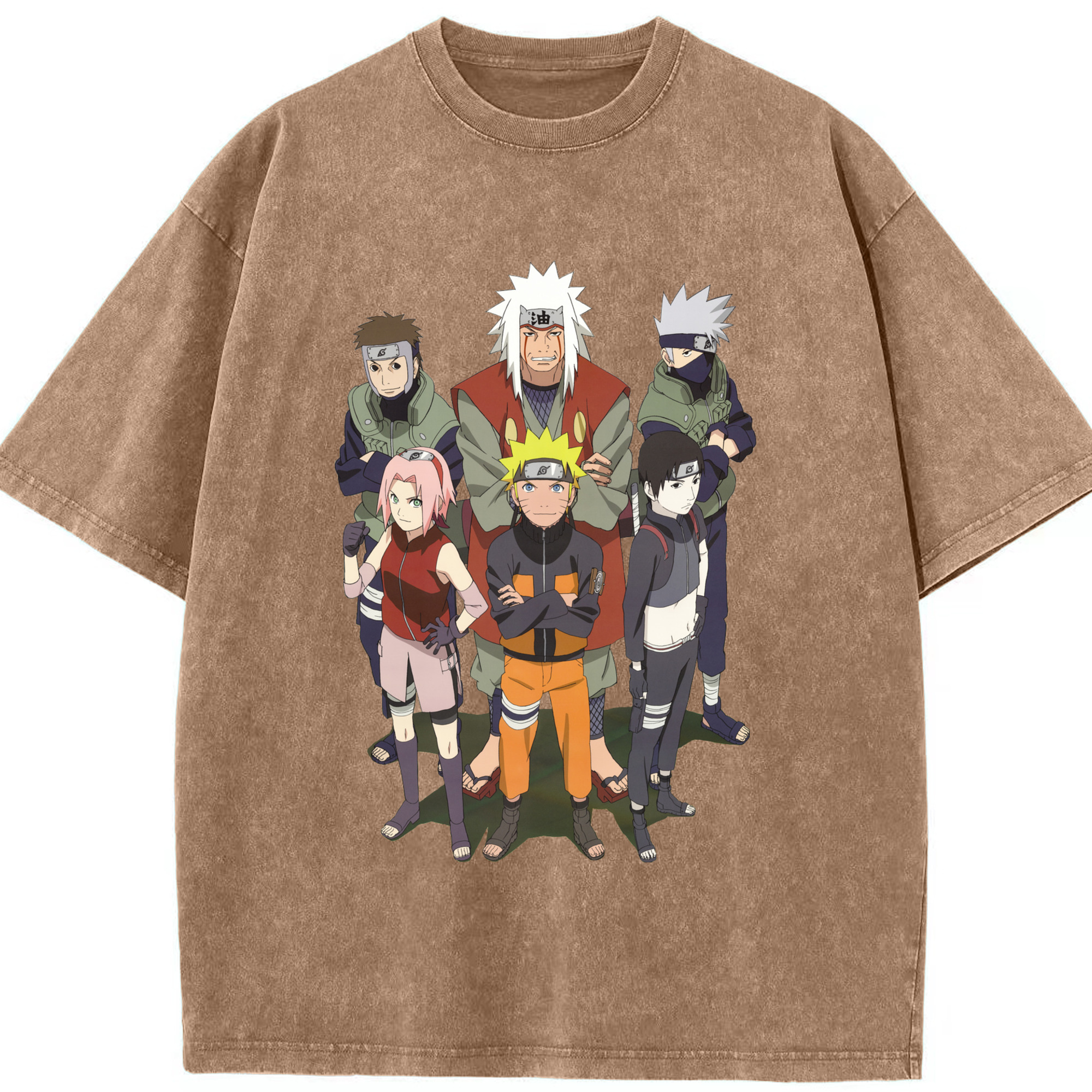 （画像用） NARUTO -ナルト- うずまき ナルト Uzumaki Naruto 綿100% ヴィンテージ風 半袖Tシャツ（フロントプリント）