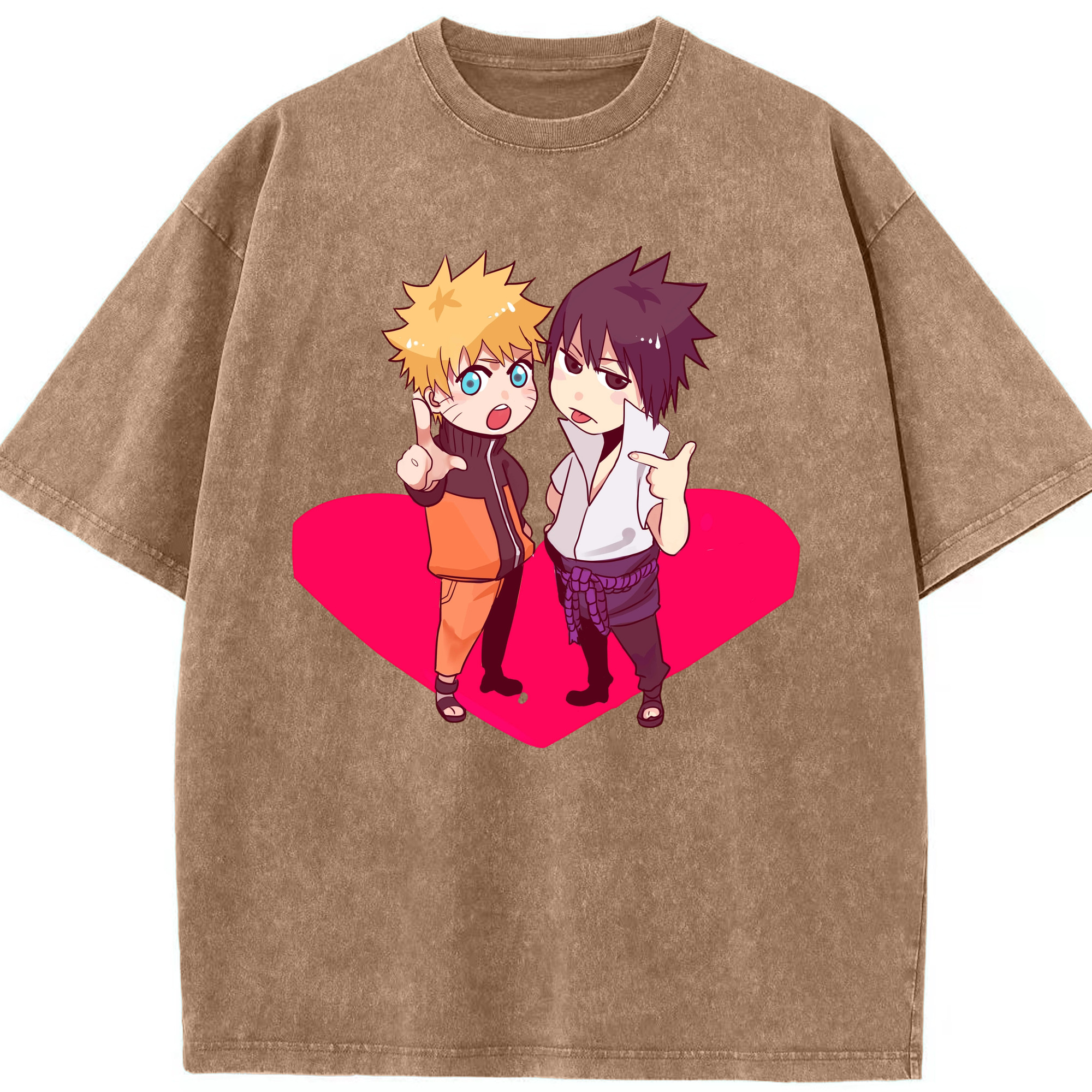 （画像用） NARUTO -ナルト- うずまき ナルト Uzumaki Naruto 綿100% ヴィンテージ風 半袖Tシャツ（フロントプリント）