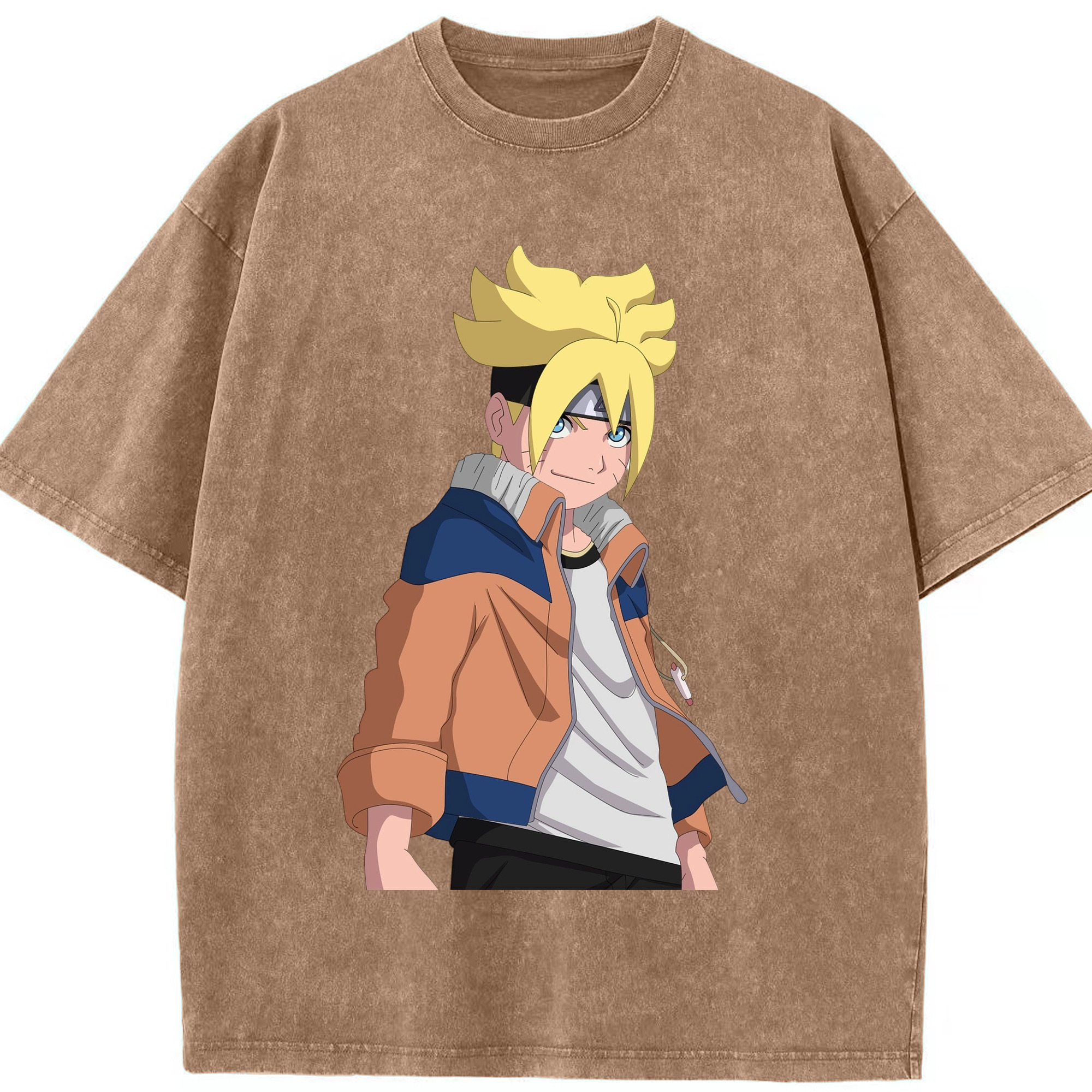 （画像用） NARUTO -ナルト- うずまき ナルト Uzumaki Naruto 綿100% ヴィンテージ風 半袖Tシャツ（フロントプリント）