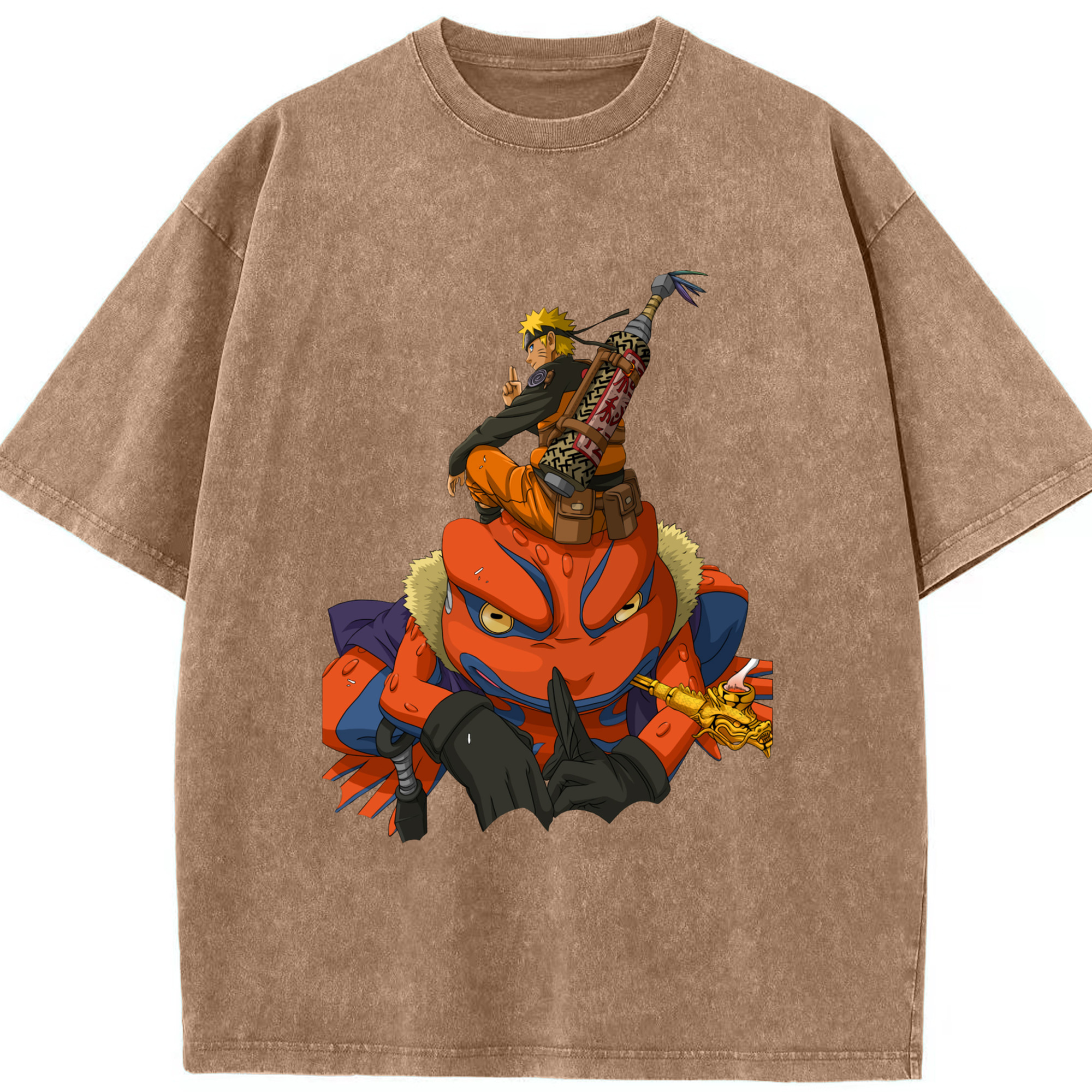 （画像用） NARUTO -ナルト- うずまき ナルト Uzumaki Naruto 綿100% ヴィンテージ風 半袖Tシャツ（フロントプリント）