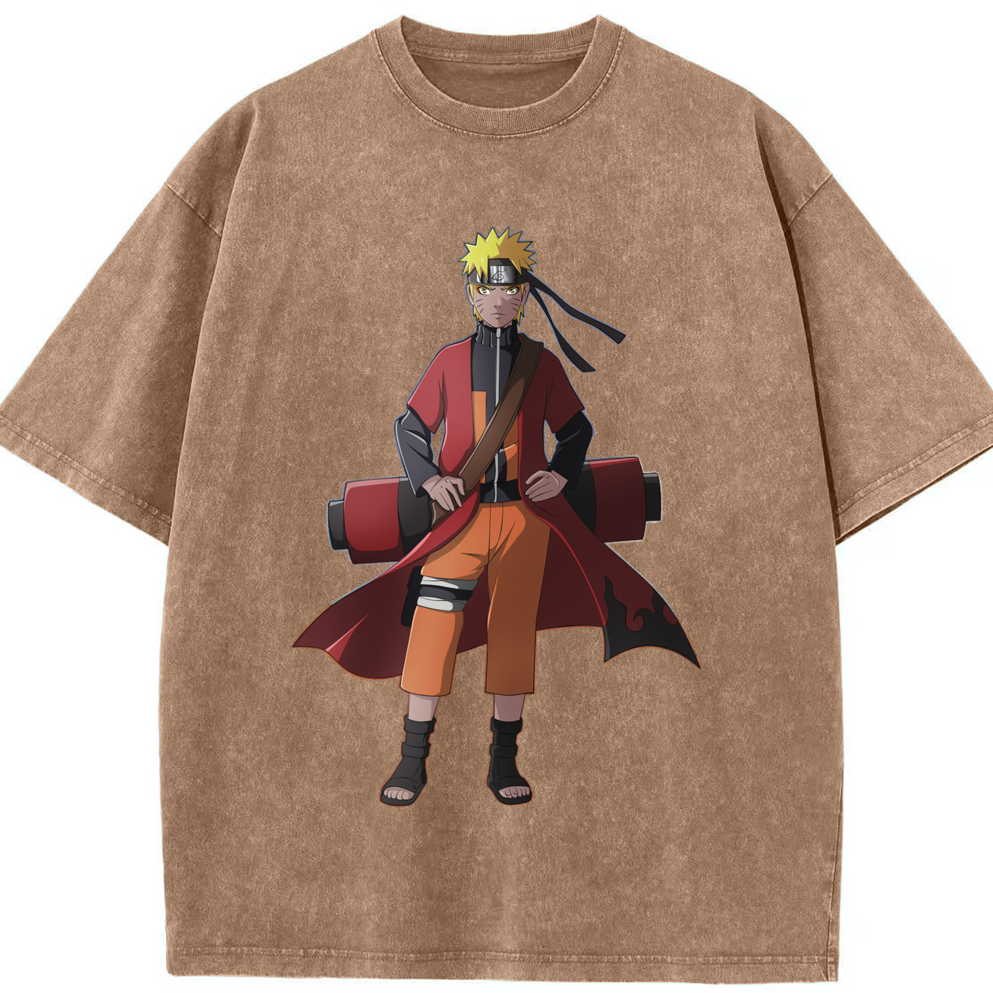 （画像用） NARUTO -ナルト- うずまき ナルト Uzumaki Naruto 綿100% ヴィンテージ風 半袖Tシャツ（フロントプリント）