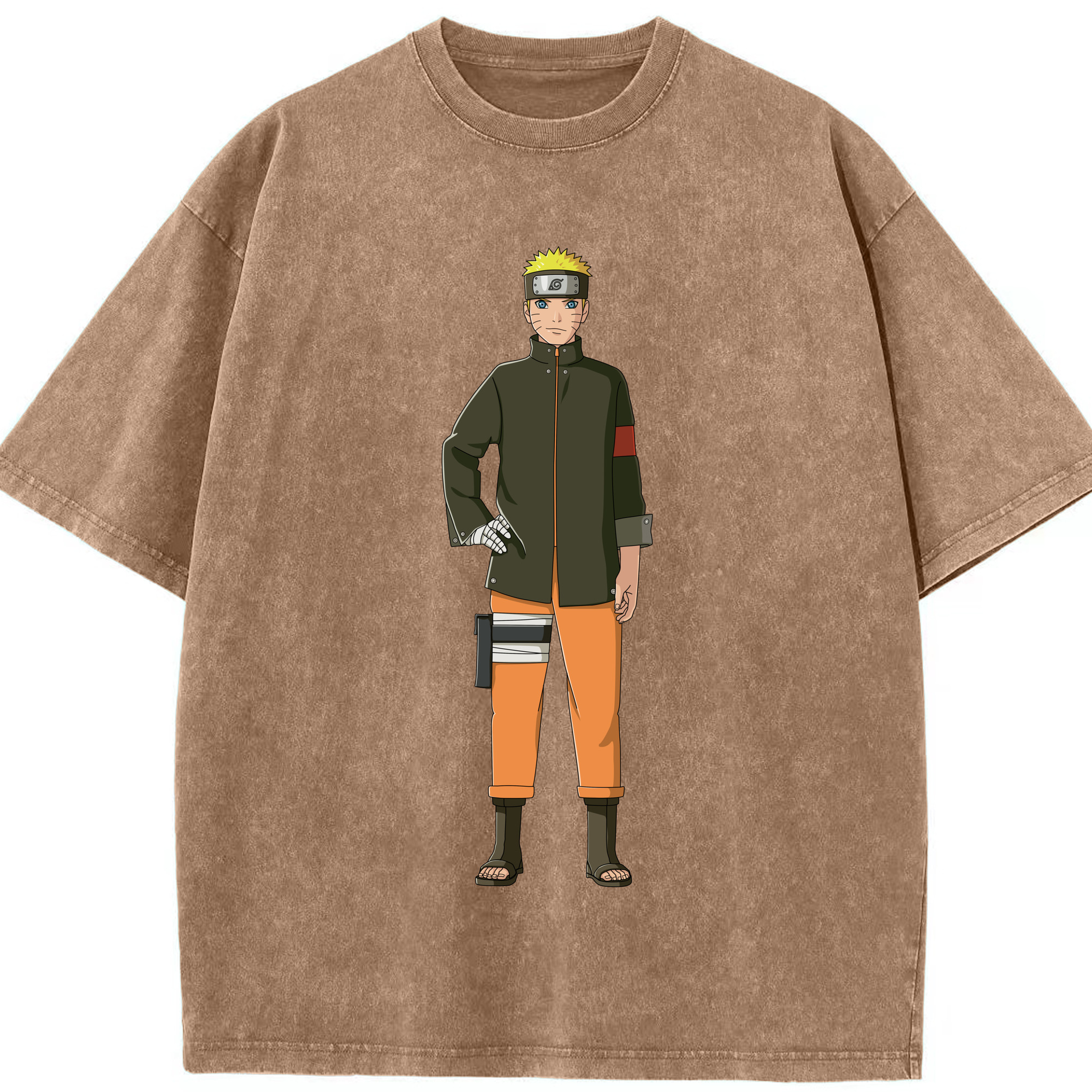 （画像用） NARUTO -ナルト- うずまき ナルト Uzumaki Naruto 綿100% ヴィンテージ風 半袖Tシャツ（フロントプリント）