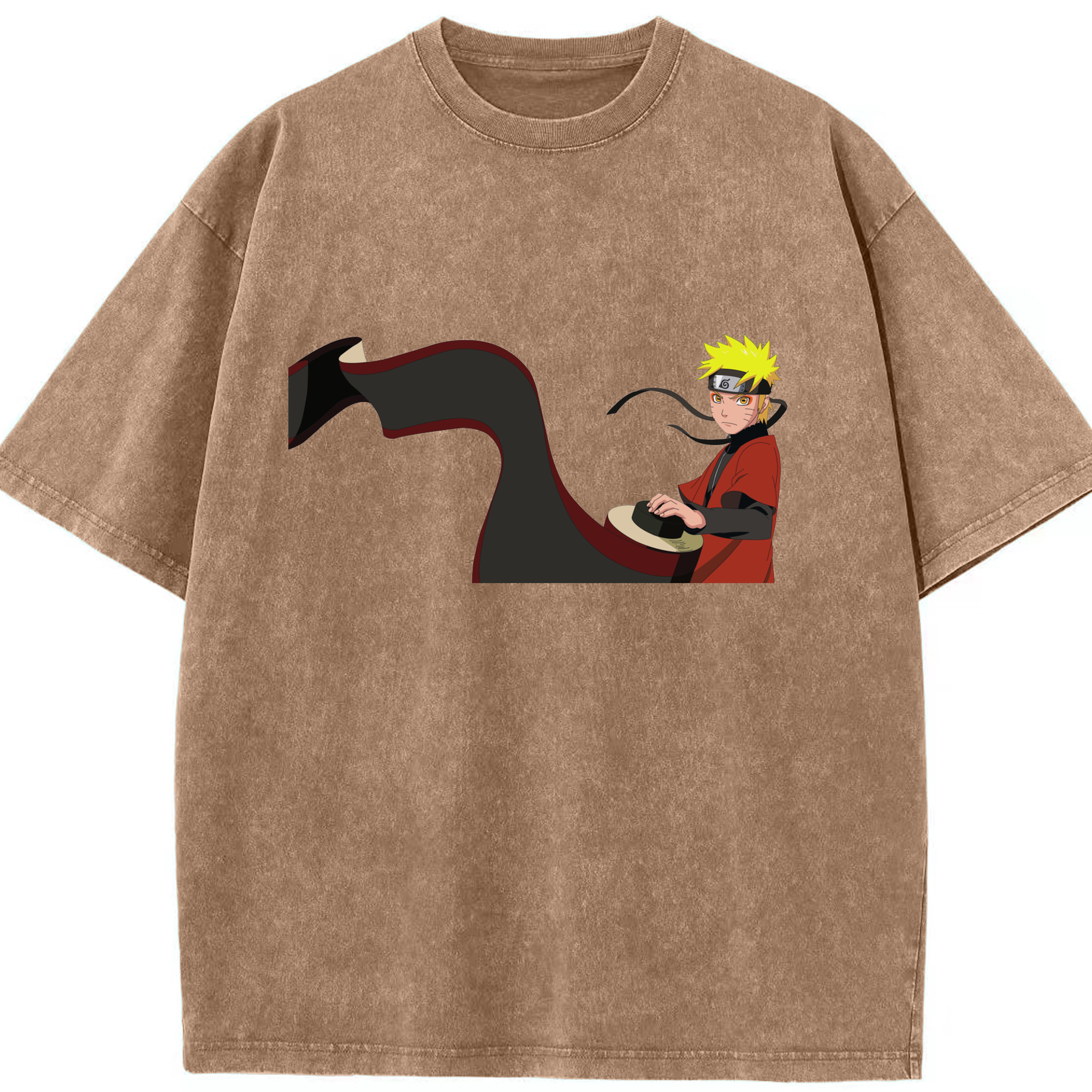（画像用） NARUTO -ナルト- うずまき ナルト Uzumaki Naruto 綿100% ヴィンテージ風 半袖Tシャツ（フロントプリント）