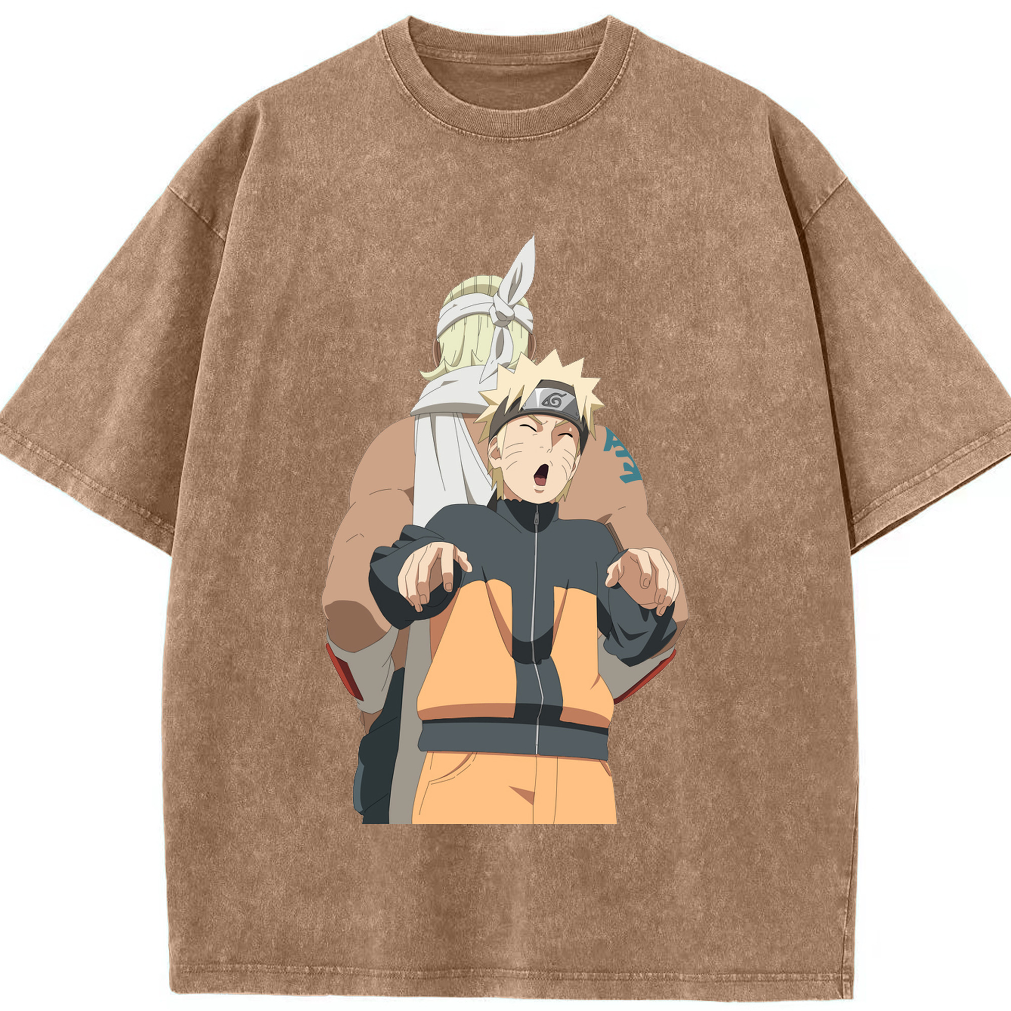 （画像用） NARUTO -ナルト- うずまき ナルト Uzumaki Naruto 綿100% ヴィンテージ風 半袖Tシャツ（フロントプリント）