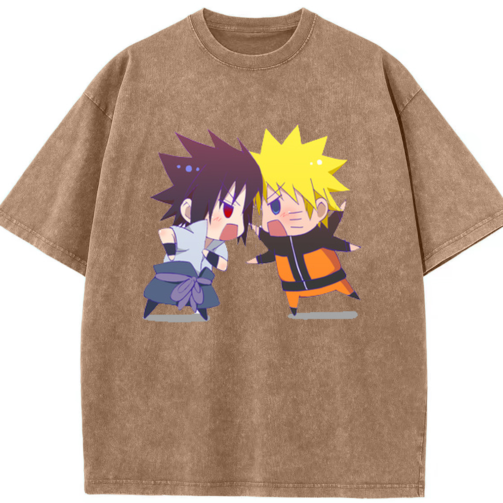 （画像用） NARUTO -ナルト- うずまき ナルト Uzumaki Naruto 綿100% ヴィンテージ風 半袖Tシャツ（フロントプリント）