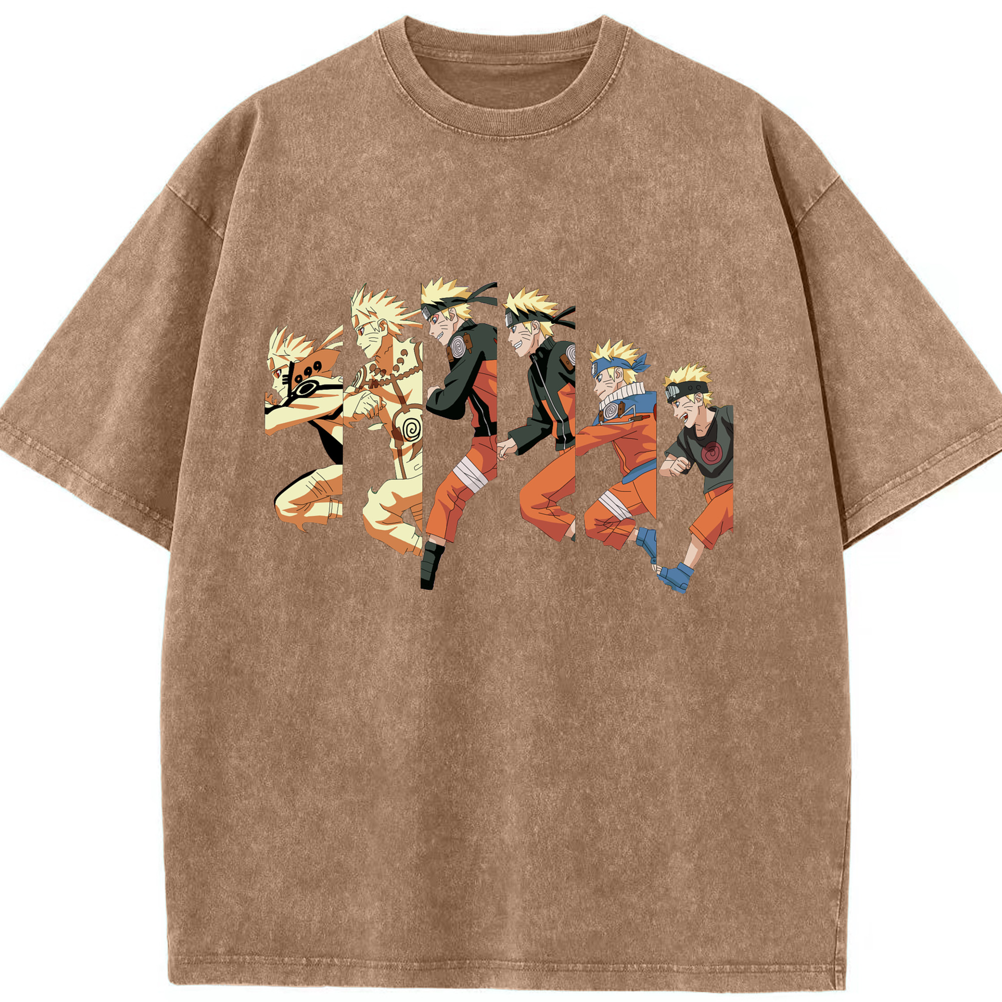 （画像用） NARUTO -ナルト- うずまき ナルト Uzumaki Naruto 綿100% ヴィンテージ風 半袖Tシャツ（フロントプリント）