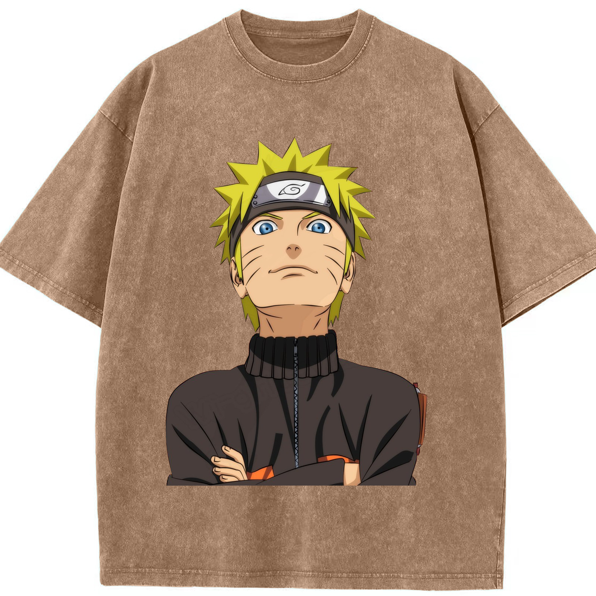（画像用） NARUTO -ナルト- うずまき ナルト Uzumaki Naruto 綿100% ヴィンテージ風 半袖Tシャツ（フロントプリント）