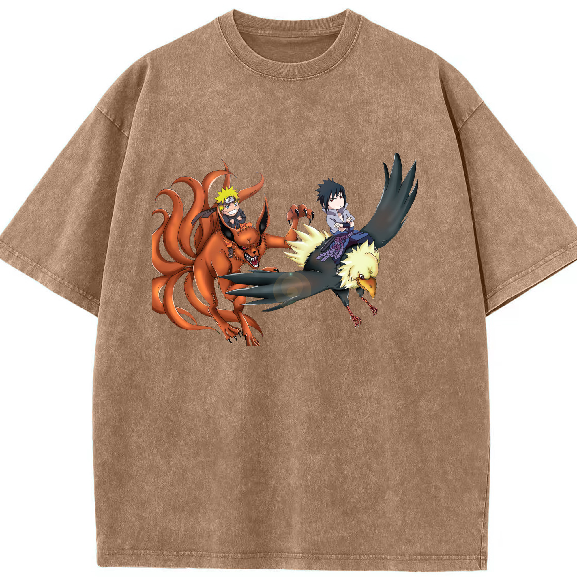 （画像用） NARUTO -ナルト- うずまき ナルト Uzumaki Naruto 綿100% ヴィンテージ風 半袖Tシャツ（フロントプリント）