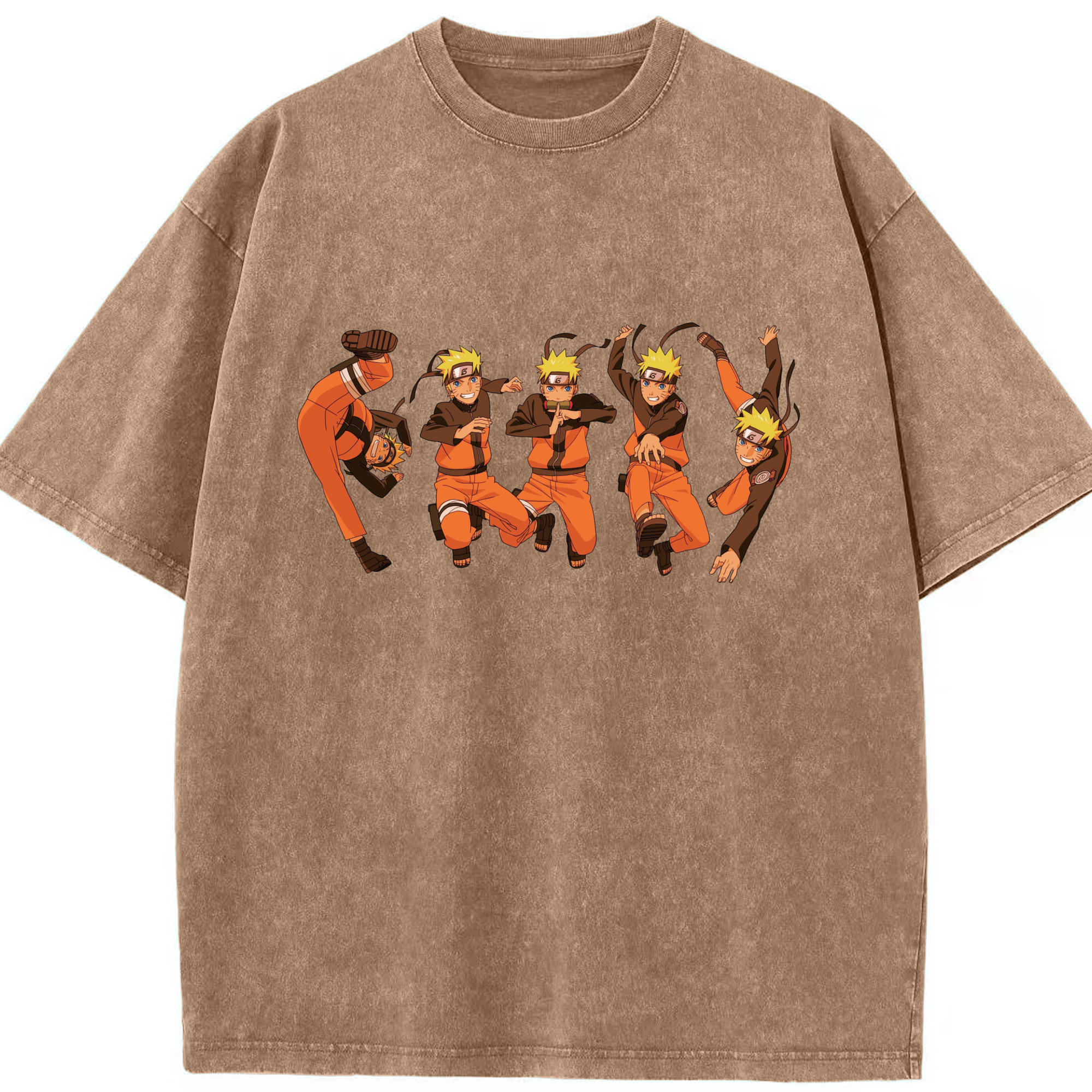 （画像用） NARUTO -ナルト- うずまき ナルト Uzumaki Naruto 綿100% ヴィンテージ風 半袖Tシャツ（フロントプリント）