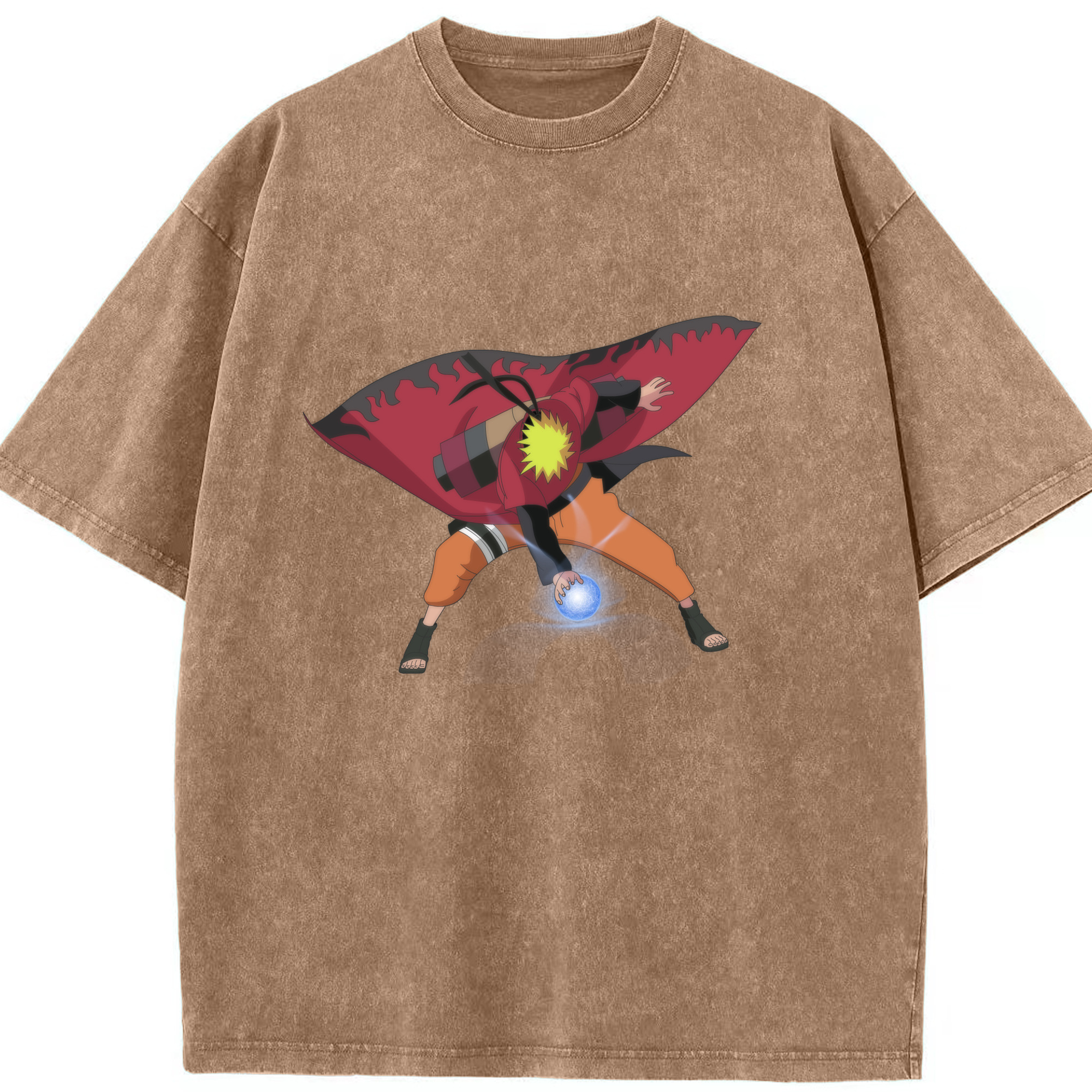 （画像用） NARUTO -ナルト- うずまき ナルト Uzumaki Naruto 綿100% ヴィンテージ風 半袖Tシャツ（フロントプリント）