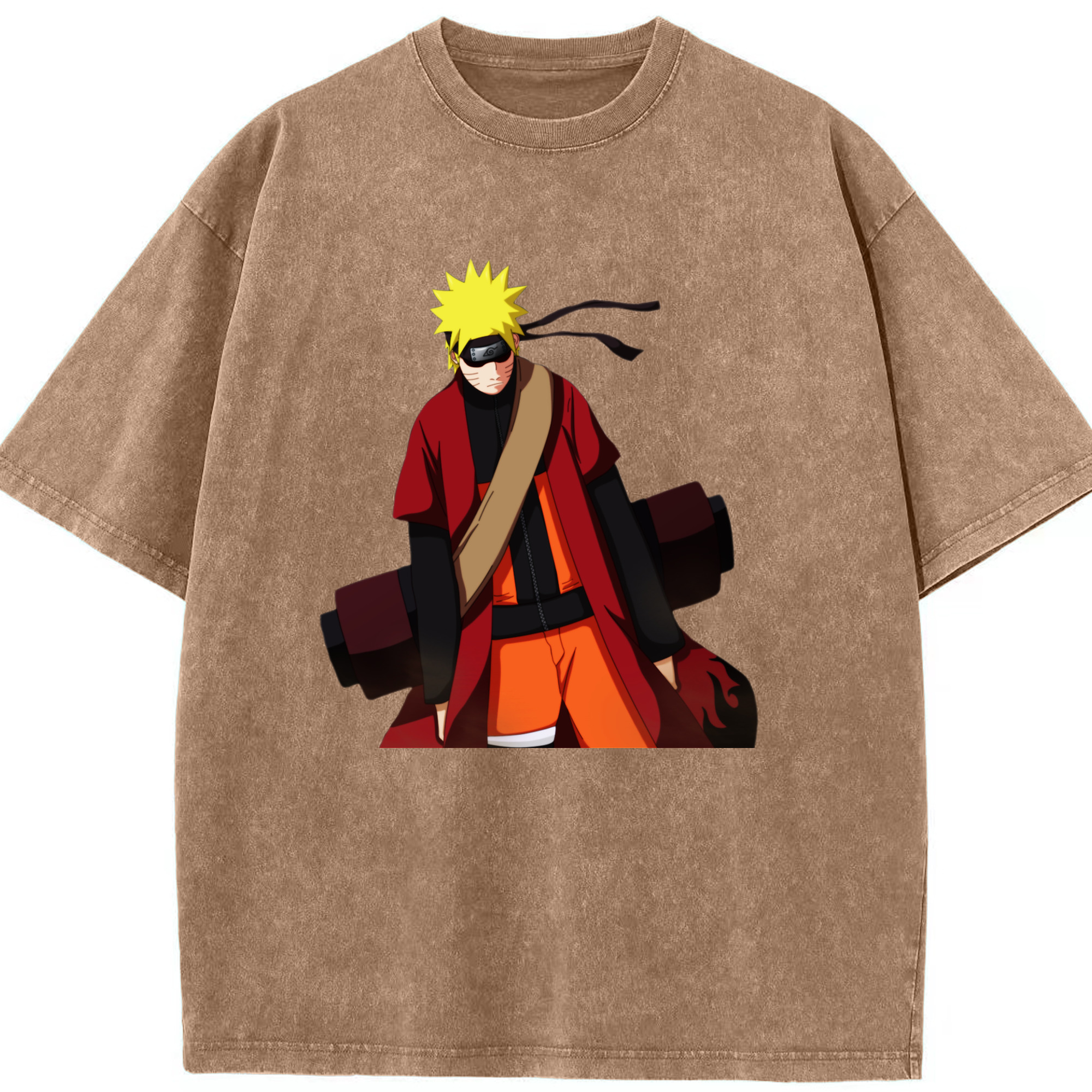 （画像用） NARUTO -ナルト- うずまき ナルト Uzumaki Naruto 綿100% ヴィンテージ風 半袖Tシャツ（フロントプリント）